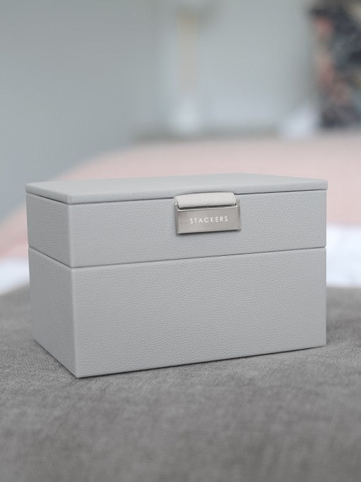 Stackers Mini Juwelendoos Set van 2 Grijs