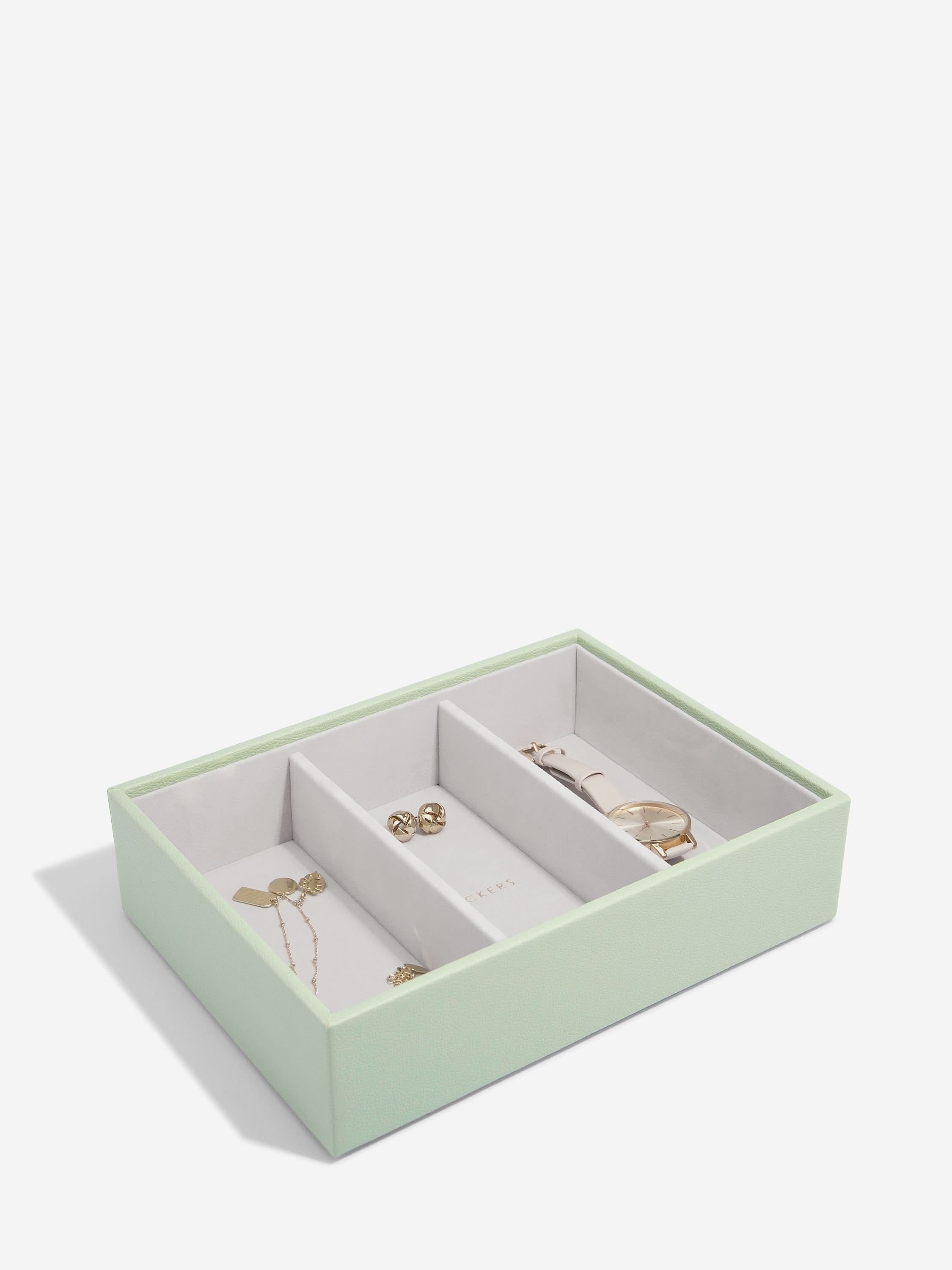 Stackers Horloge & Accessoirelaag voor Klassieke Juwelendoos Saliegroen - Mystackers