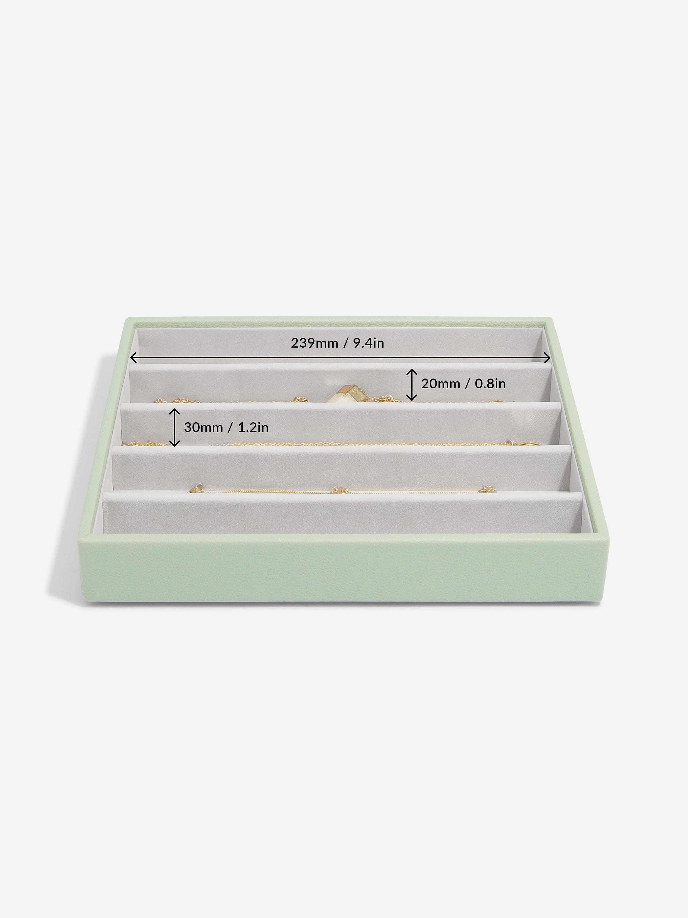 Stackers Compartiment pour Colliers pour Boîte à Bijoux Classique Vert Sauge