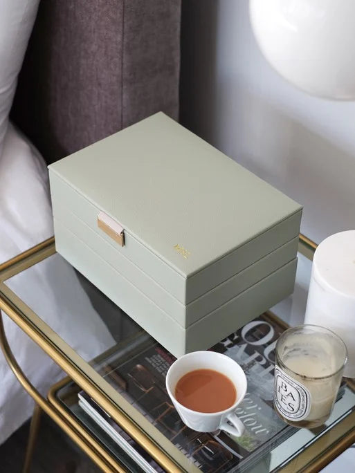 Stackers Classic Jewellery Box Set of 3 Sage Green
