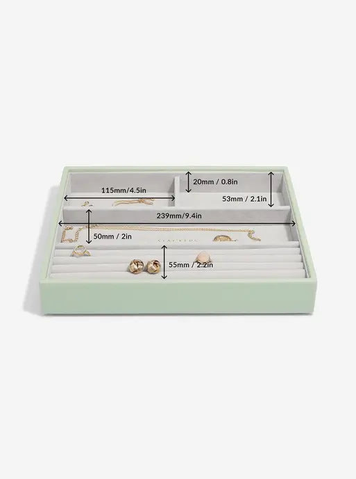Stackers Classic Jewellery Box Set of 4 Sage Green