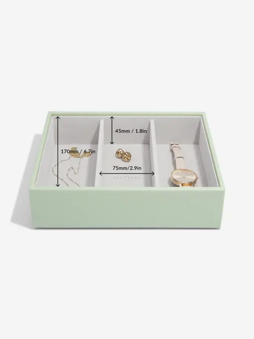 Stackers Classic Jewellery Box Set of 4 Sage Green