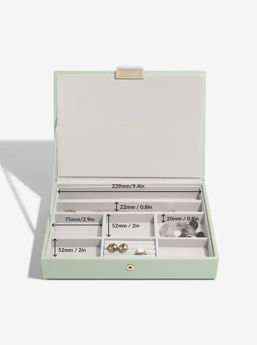 Stackers Classic Jewellery Box Set of 5 Sage Green