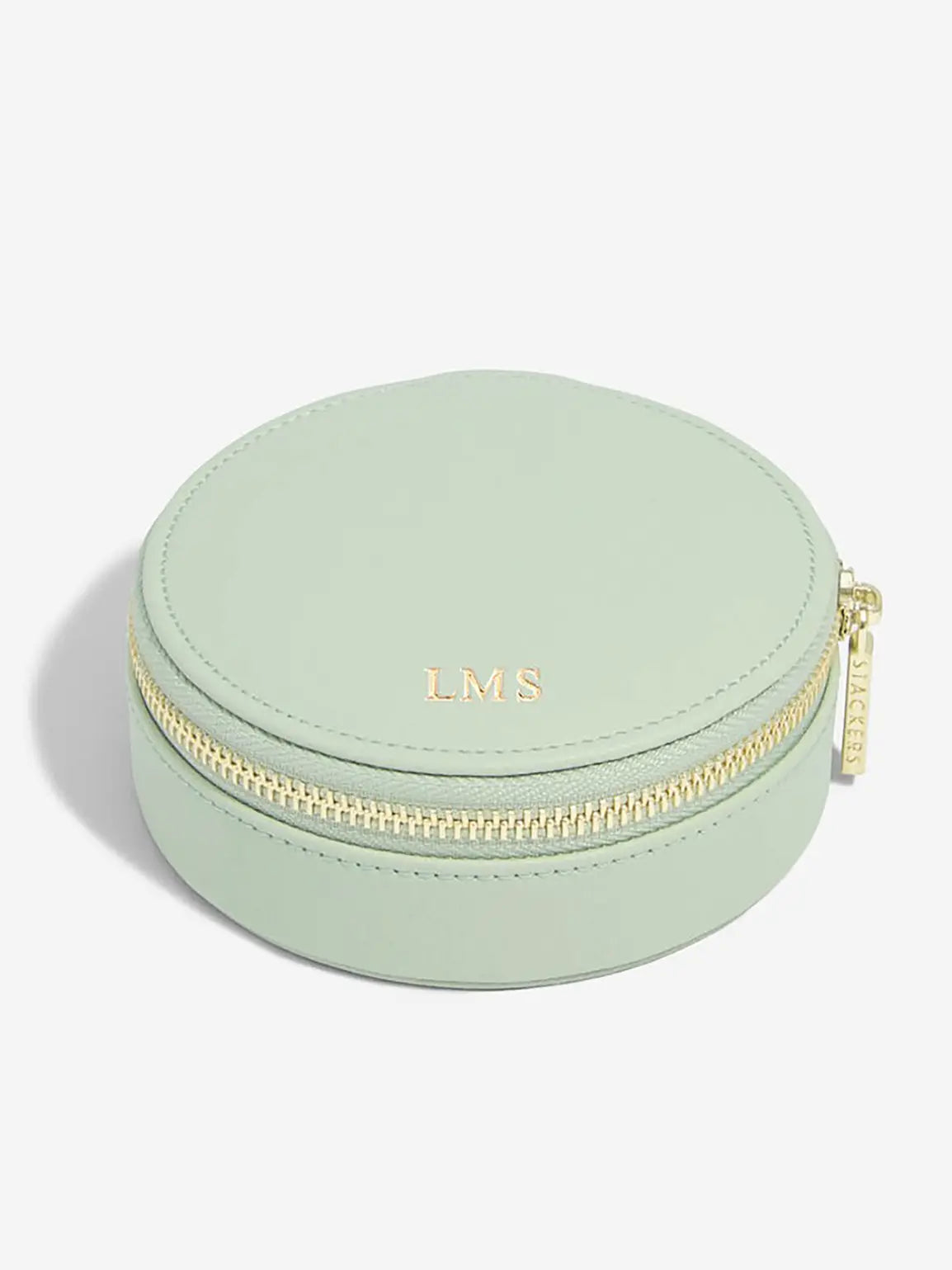 Stackers Ronde Travel Jewellery Box Saliegroen