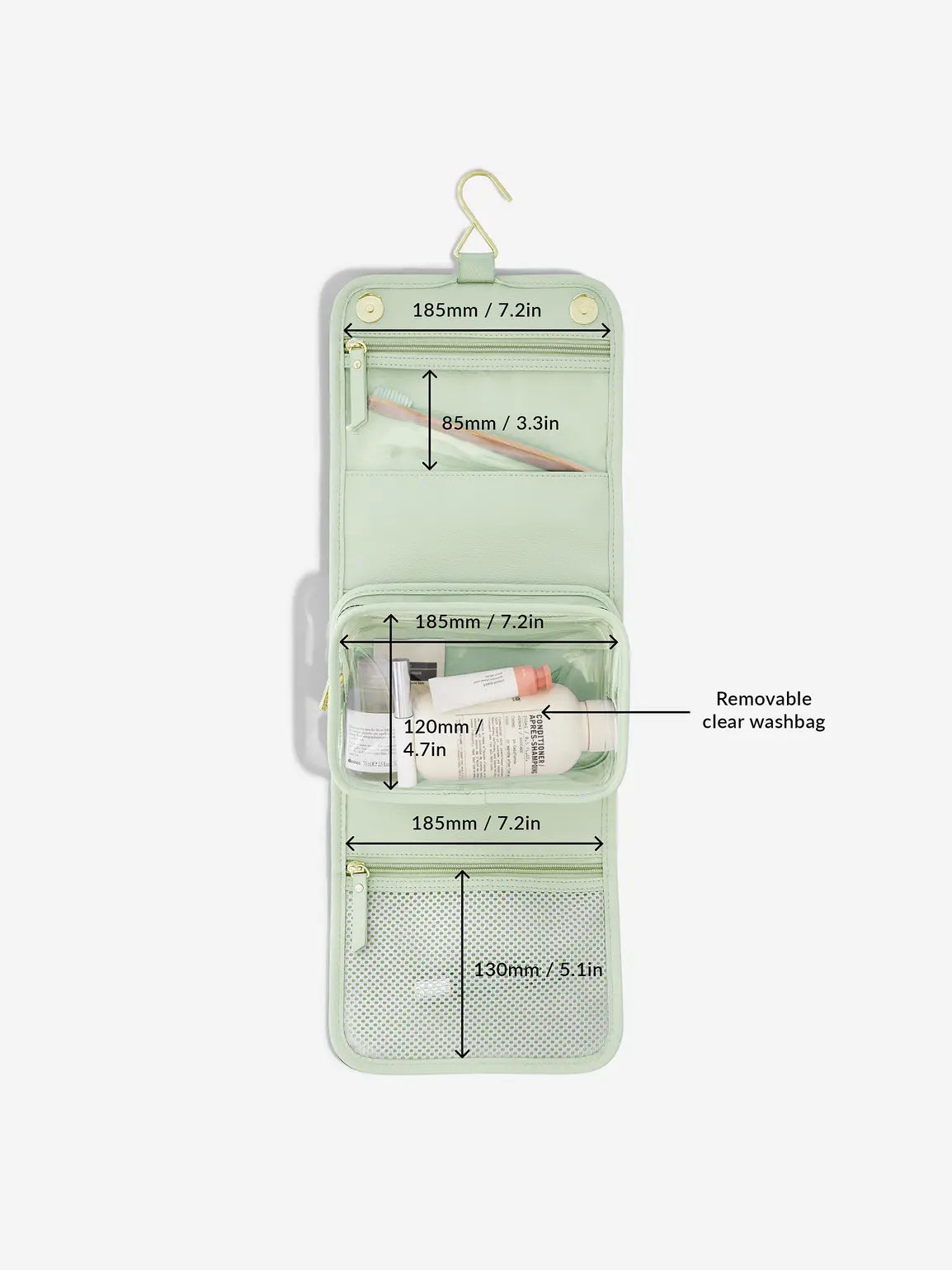 Stackers kleine hangende Toilettas Saliegroen
