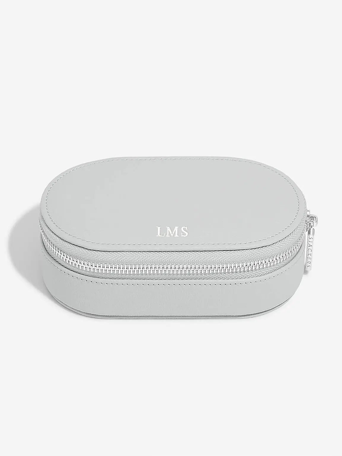Stackers Ovale Travel Jewellery Box Grijs
