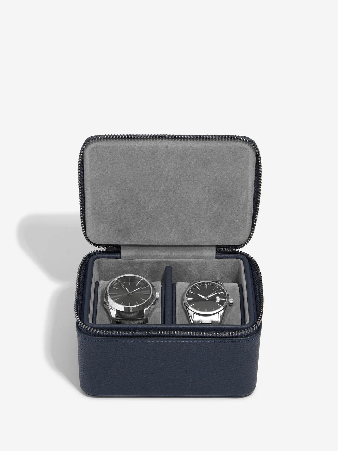 Stackers Horlogebox met dubbele rits Marineblauw - Mystackers