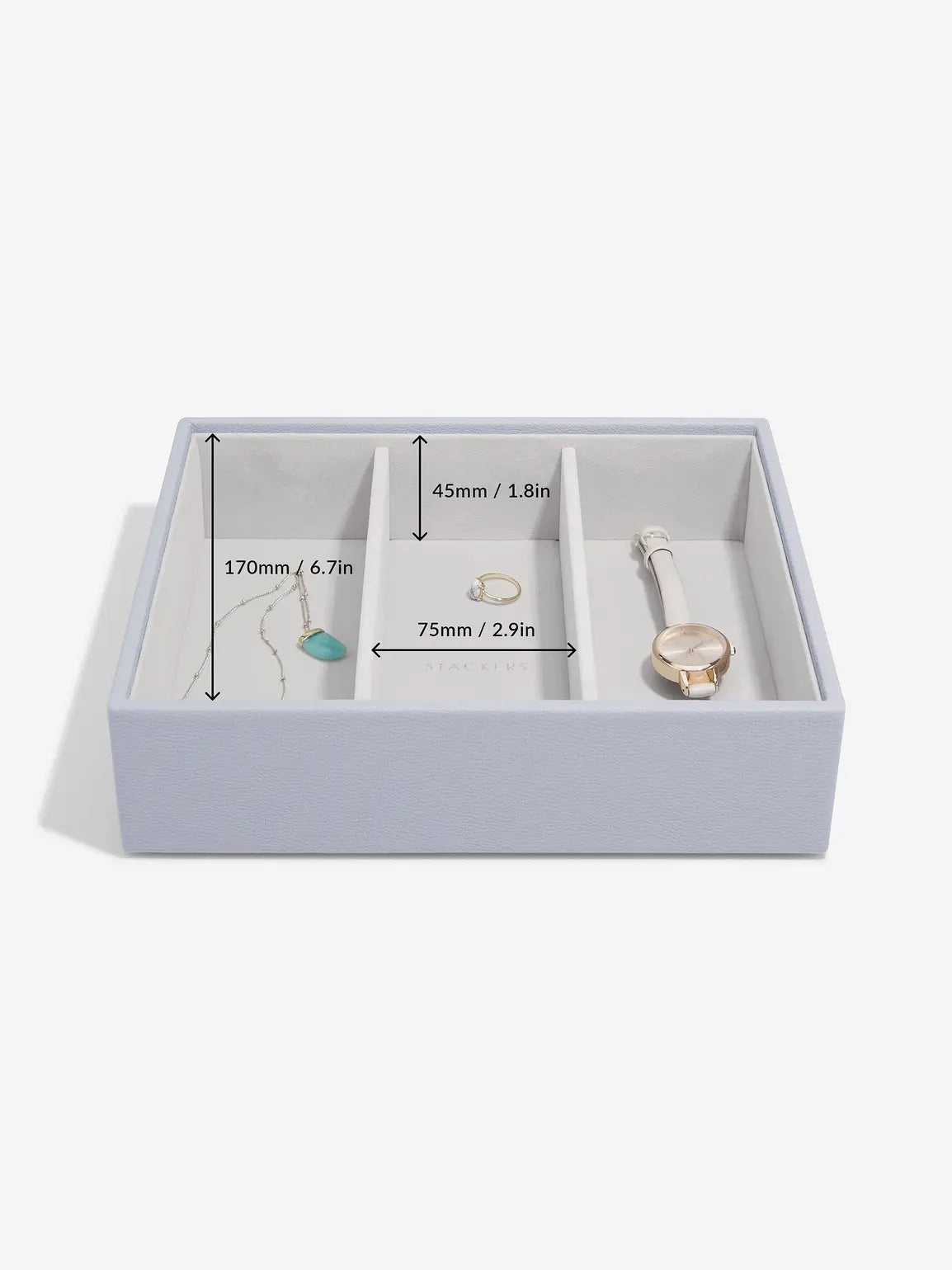 Stackers Horloge & Accessoirelaag voor Klassieke Juwelendoos Lavendel