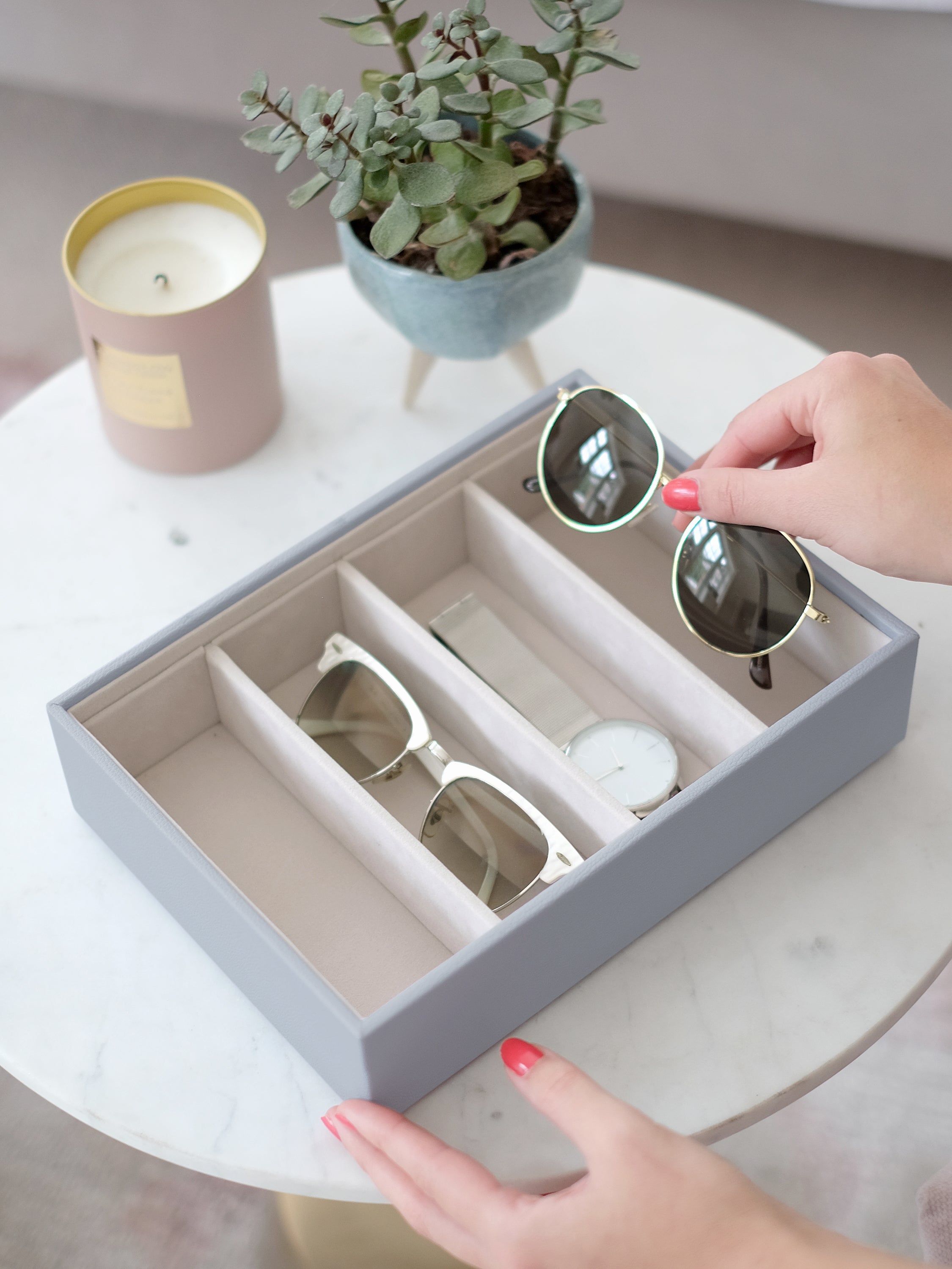 Stackers Compartiment pour Lunettes et accessoires pour Boîte à bijoux classique Lavande