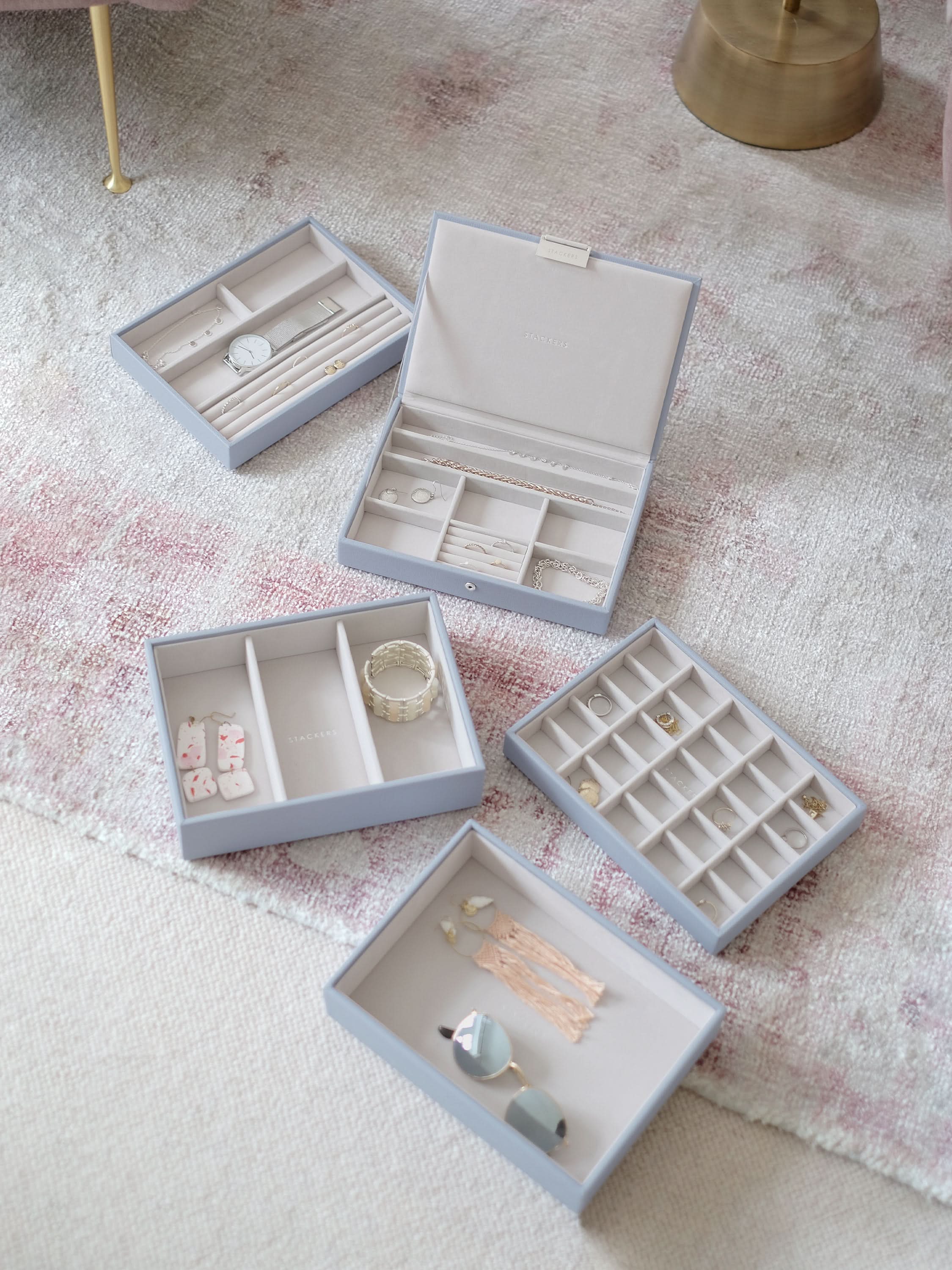 Stackers Klassieke Juwelendoos Set van 5 Lavendel - Mystackers