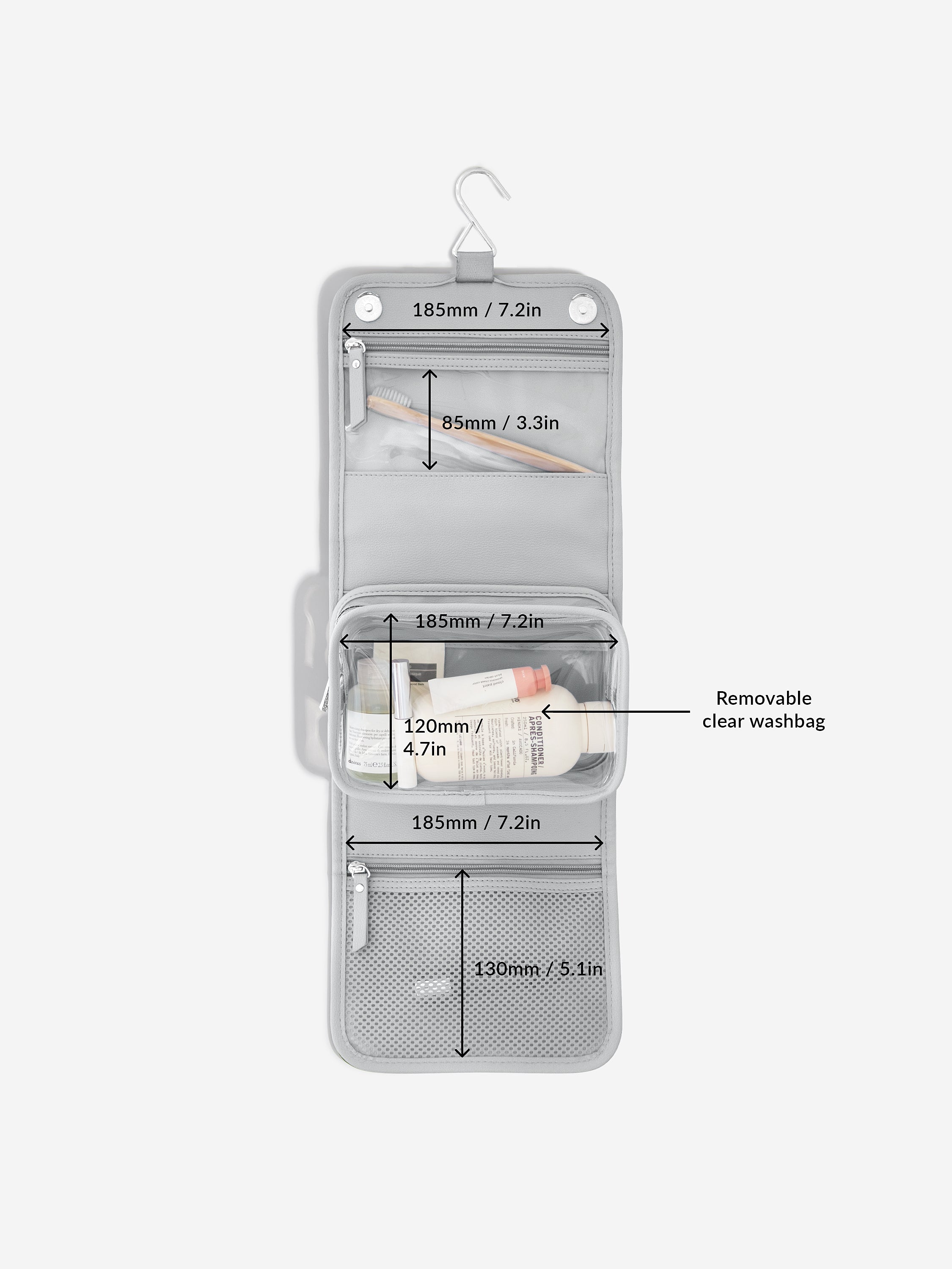 Stackers kleine hangende Toilettas Grijs