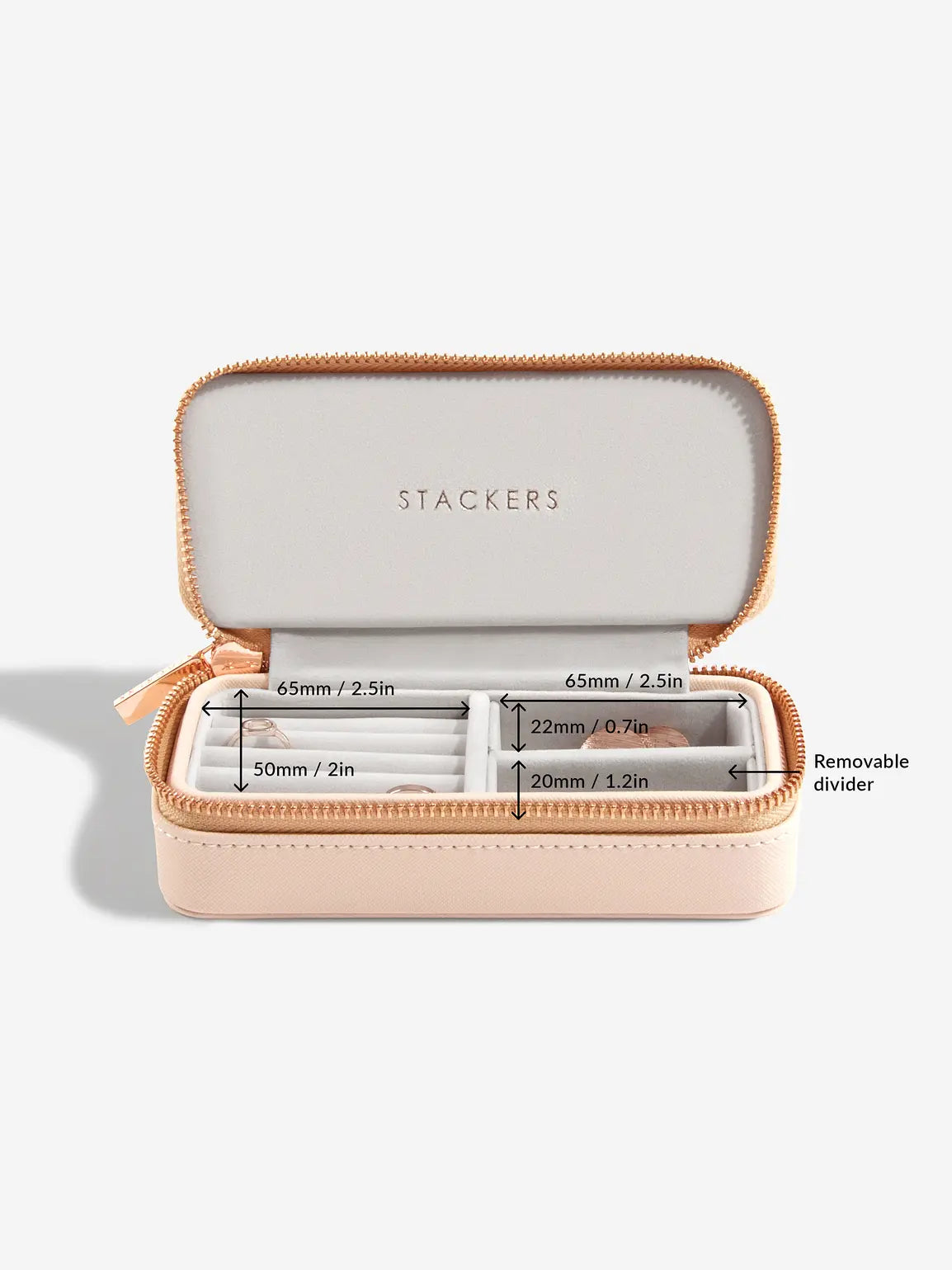 Stackers Medium Travel box Roze