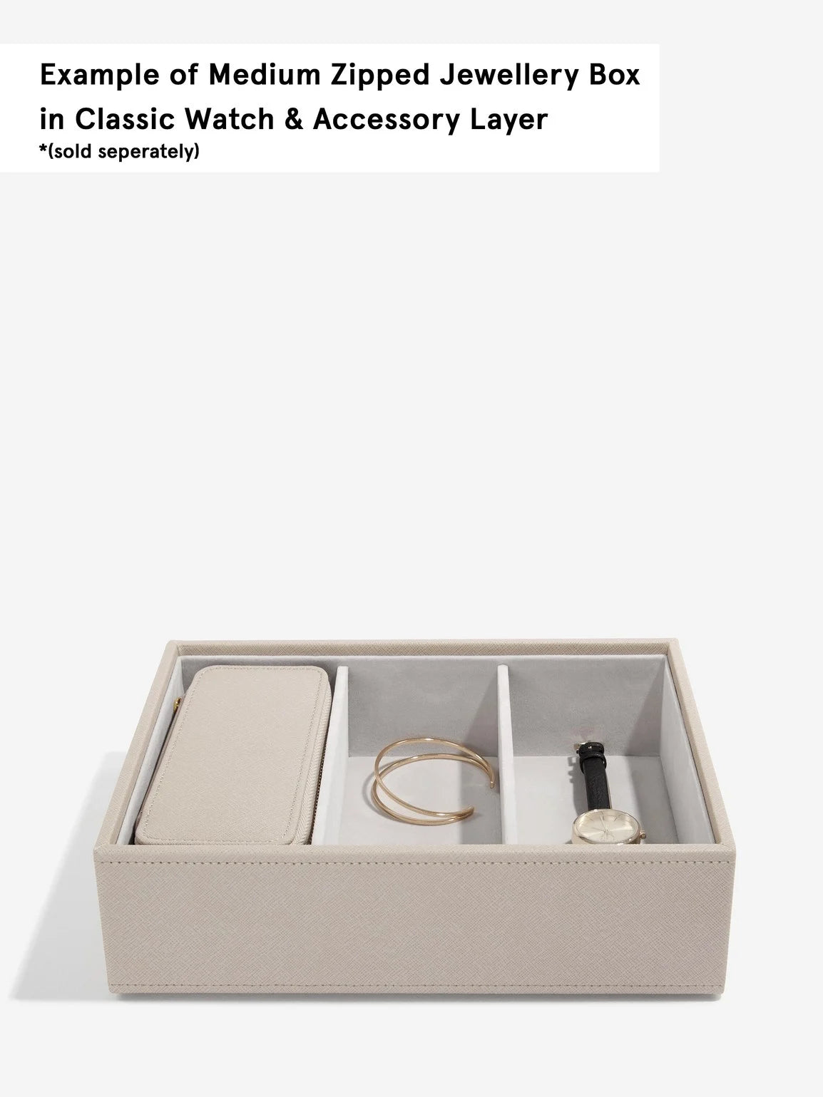 Stackers Medium Travel box Taupe