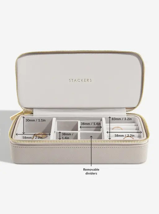 Stackers Large + Petite Travel Box Taupe