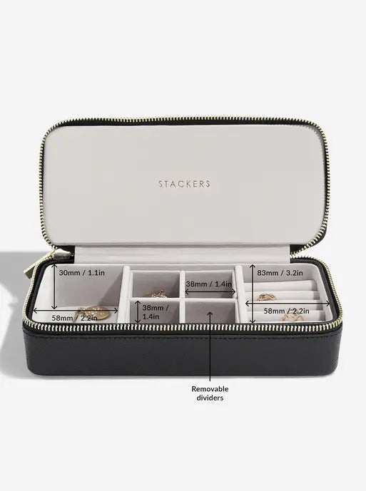 Stackers Large + Petite Travel Box Zwart