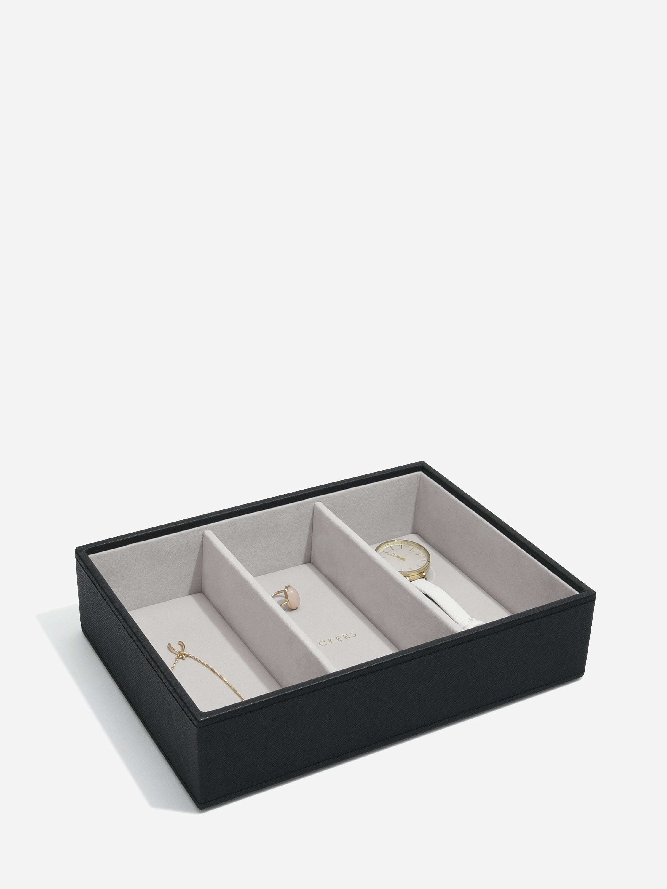 Stackers Compartiment pour montres et accessoires pour boîte à bijoux classique Noir