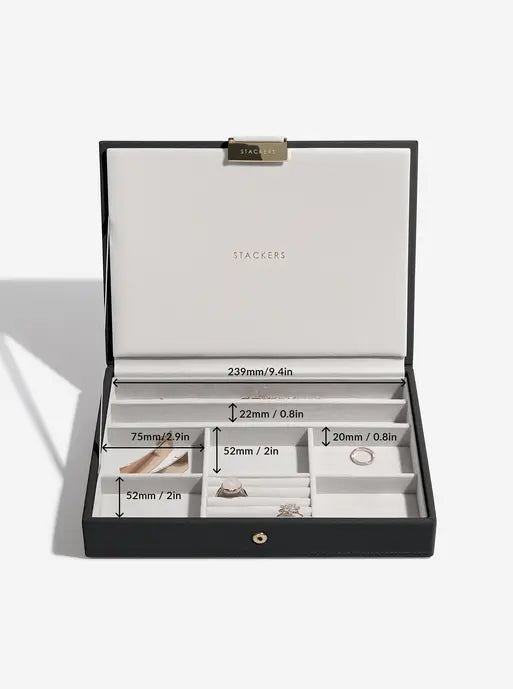 Stackers Klassieke Juwelendoos Set van 3 Zwart