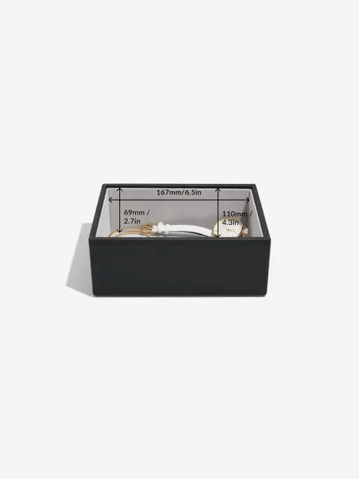 Stackers Mini Jewelry Box Set of 2 Black