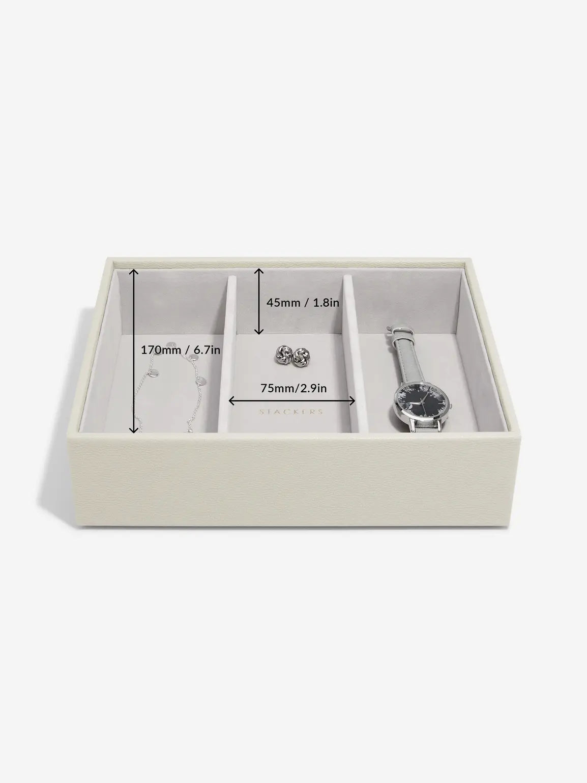 Stackers Horloge & Accessoirelaag voor Klassieke Juwelendoos Havermout