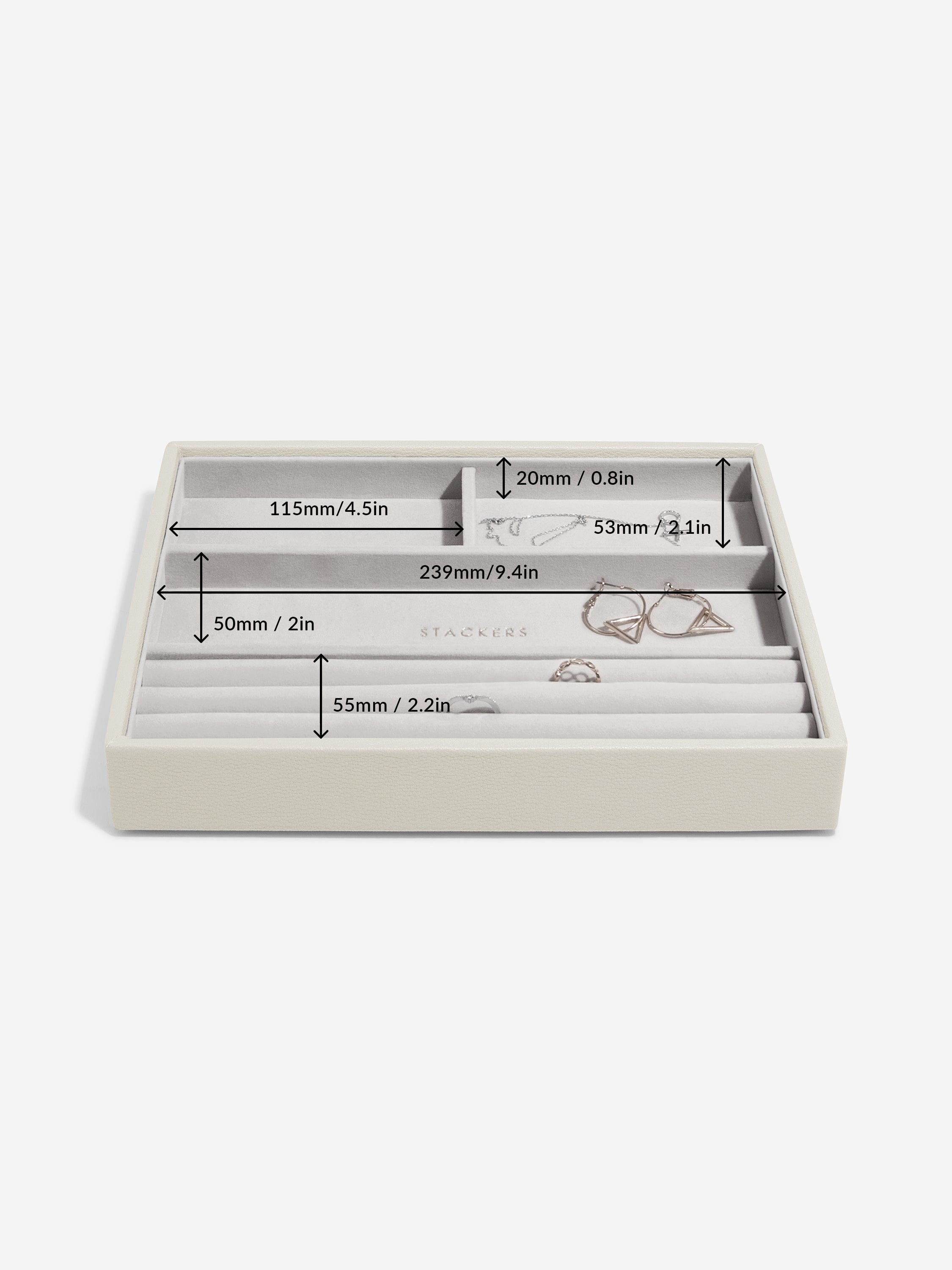 Stackers Compartiment pour bagues & bracelets pour boîte à bijoux classique Avoine