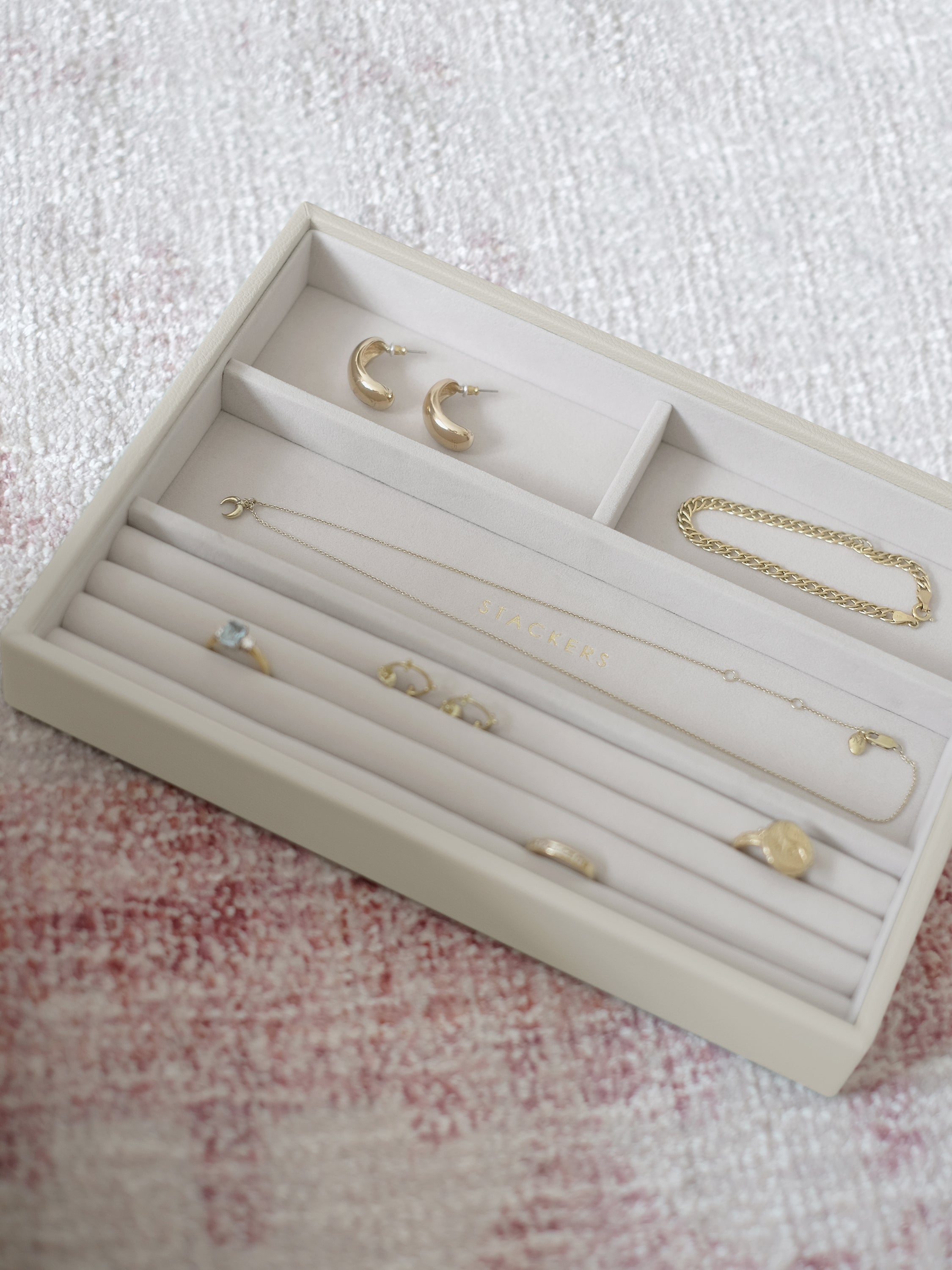Stackers Compartiment pour bagues & bracelets pour boîte à bijoux classique Avoine