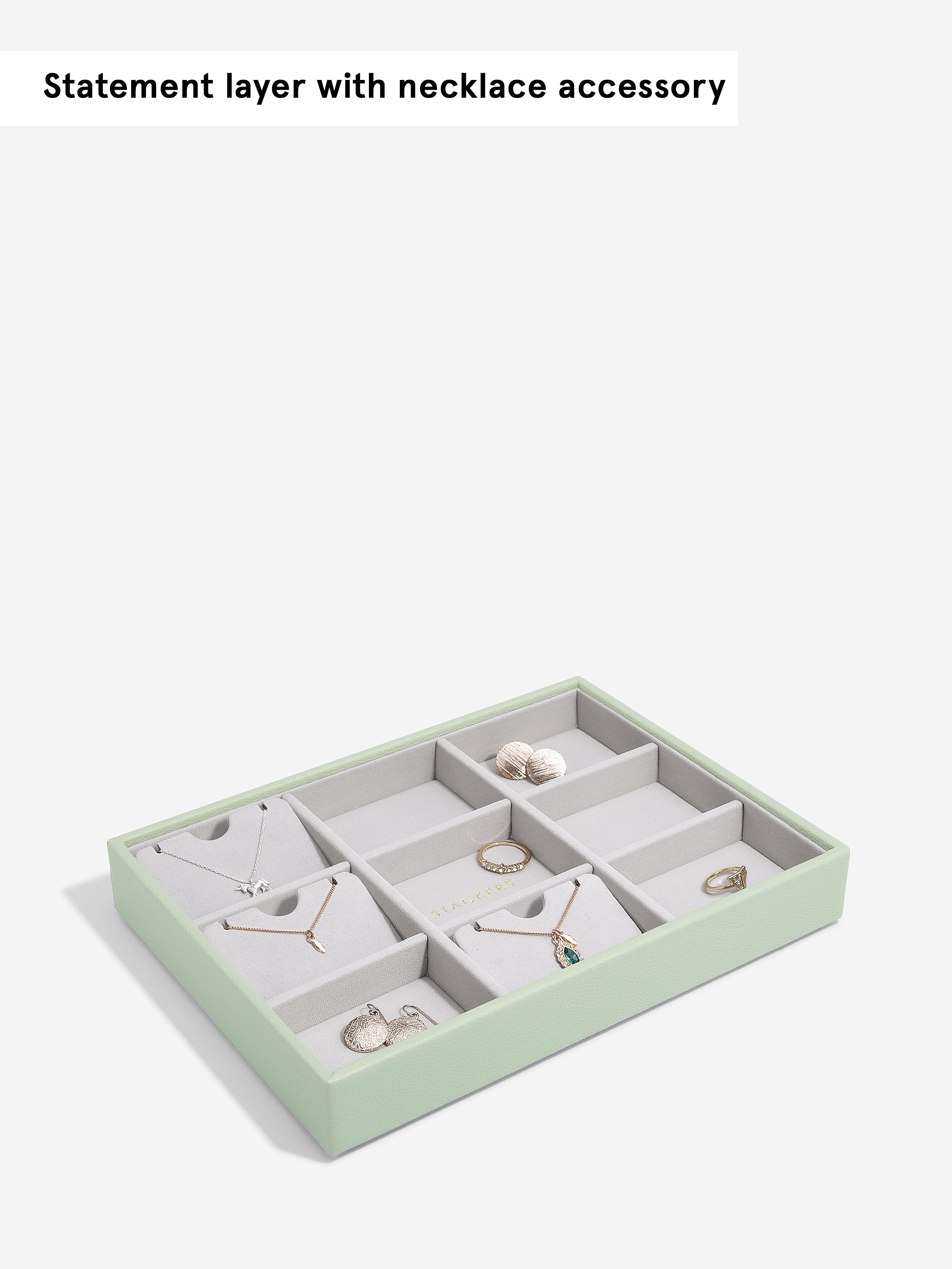 Stackers Compartiment standard pour boîte à bijoux classique vert sauge