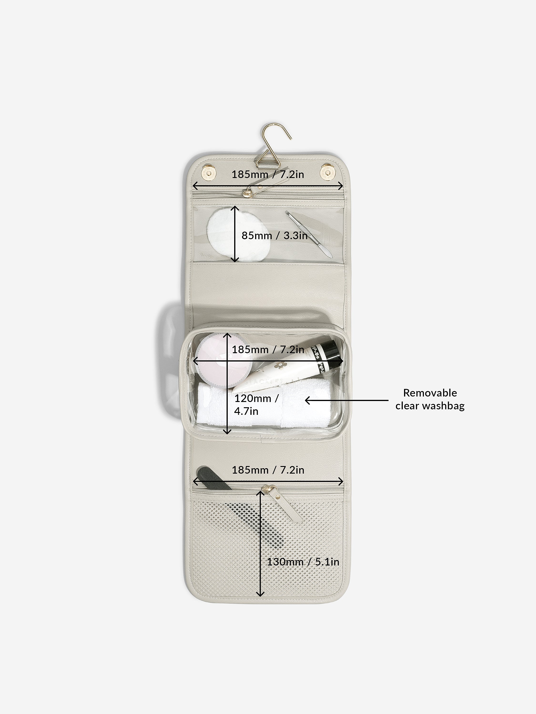 Stackers kleine hangende Toilettas Havermout