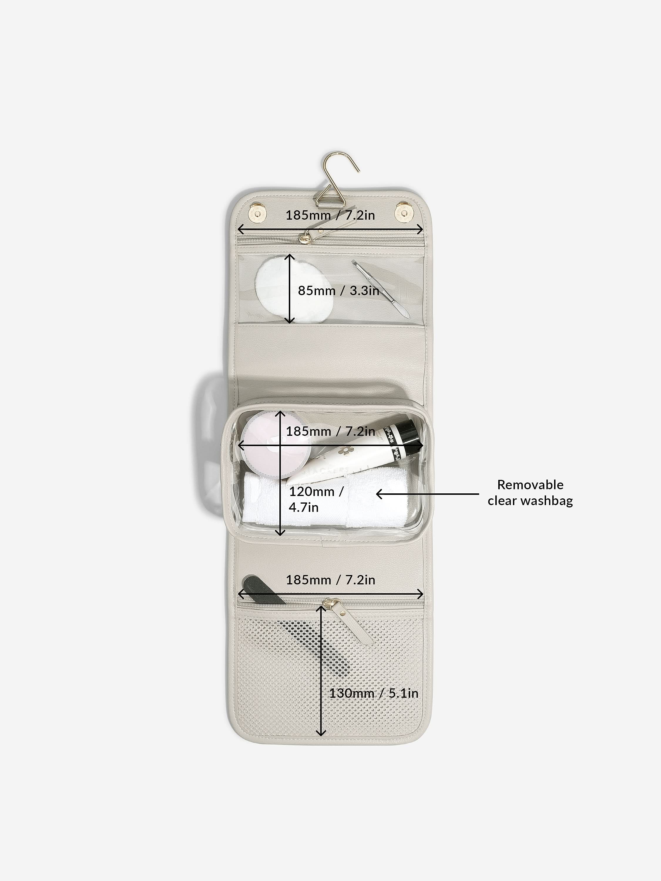 Stackers kleine hangende Toilettas Havermout