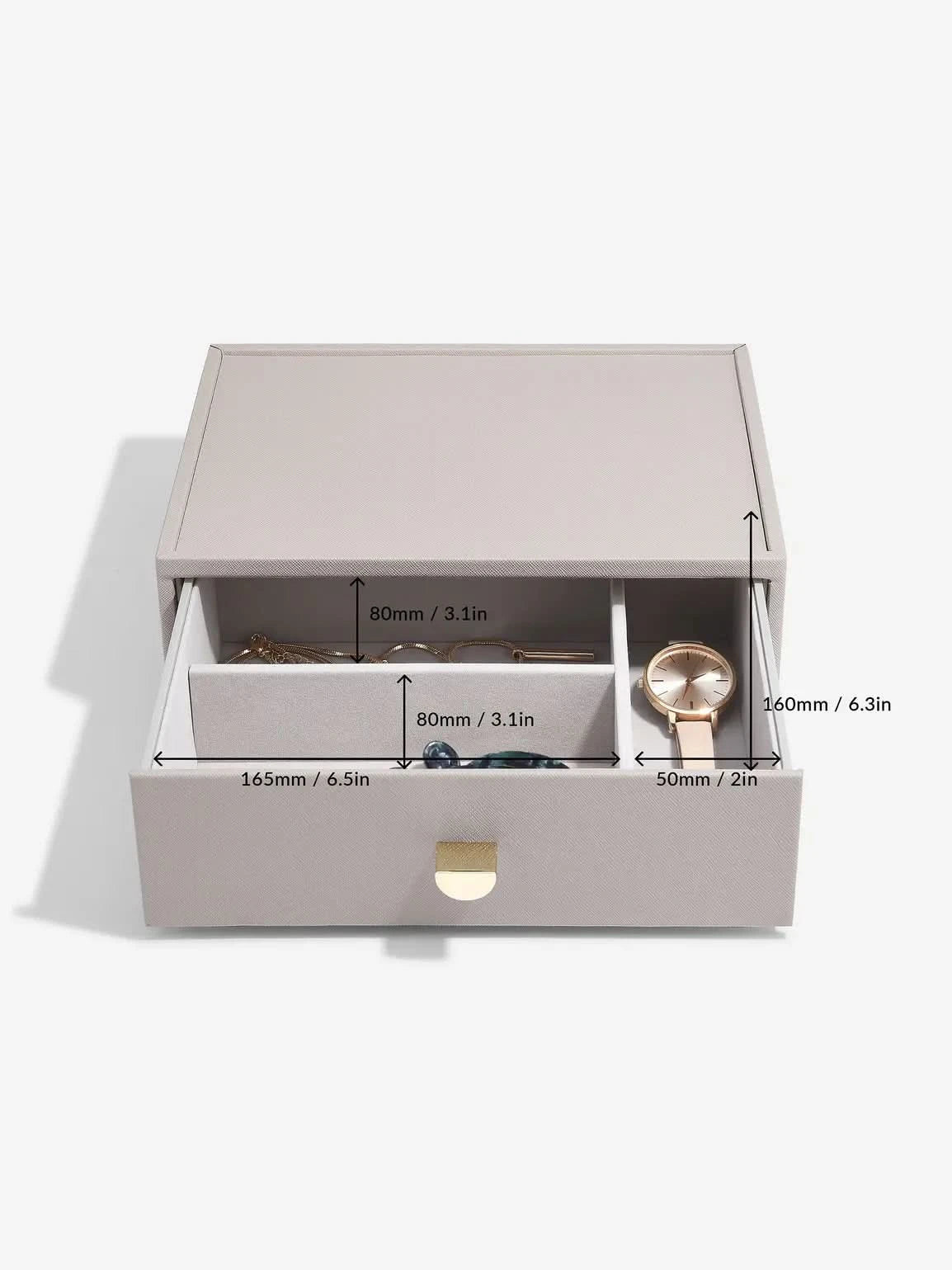 Stackers Klassieke Display Juwelendoos Set van 3 Taupe - Mystackers