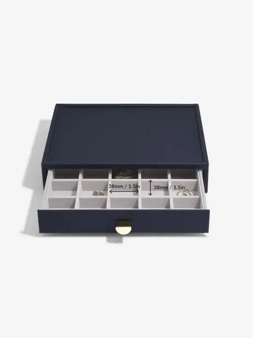 Stackers Klassieke Display Juwelendoos Set van 4 Marineblauw - Mystackers