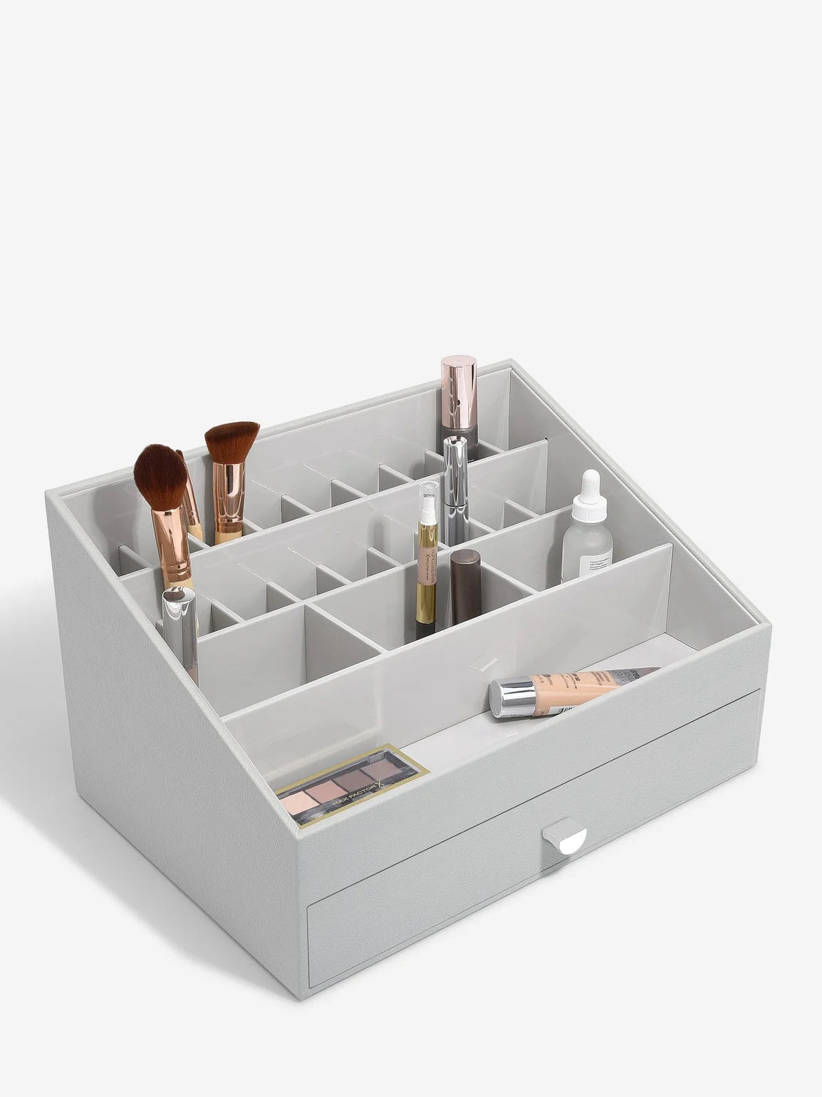 Stackers Supergrote Makeup Organizer Grijs