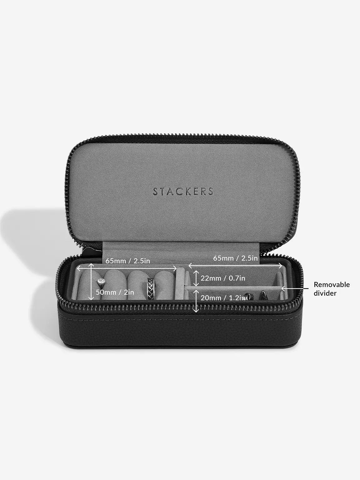 Stackers Medium Travel box Zwart