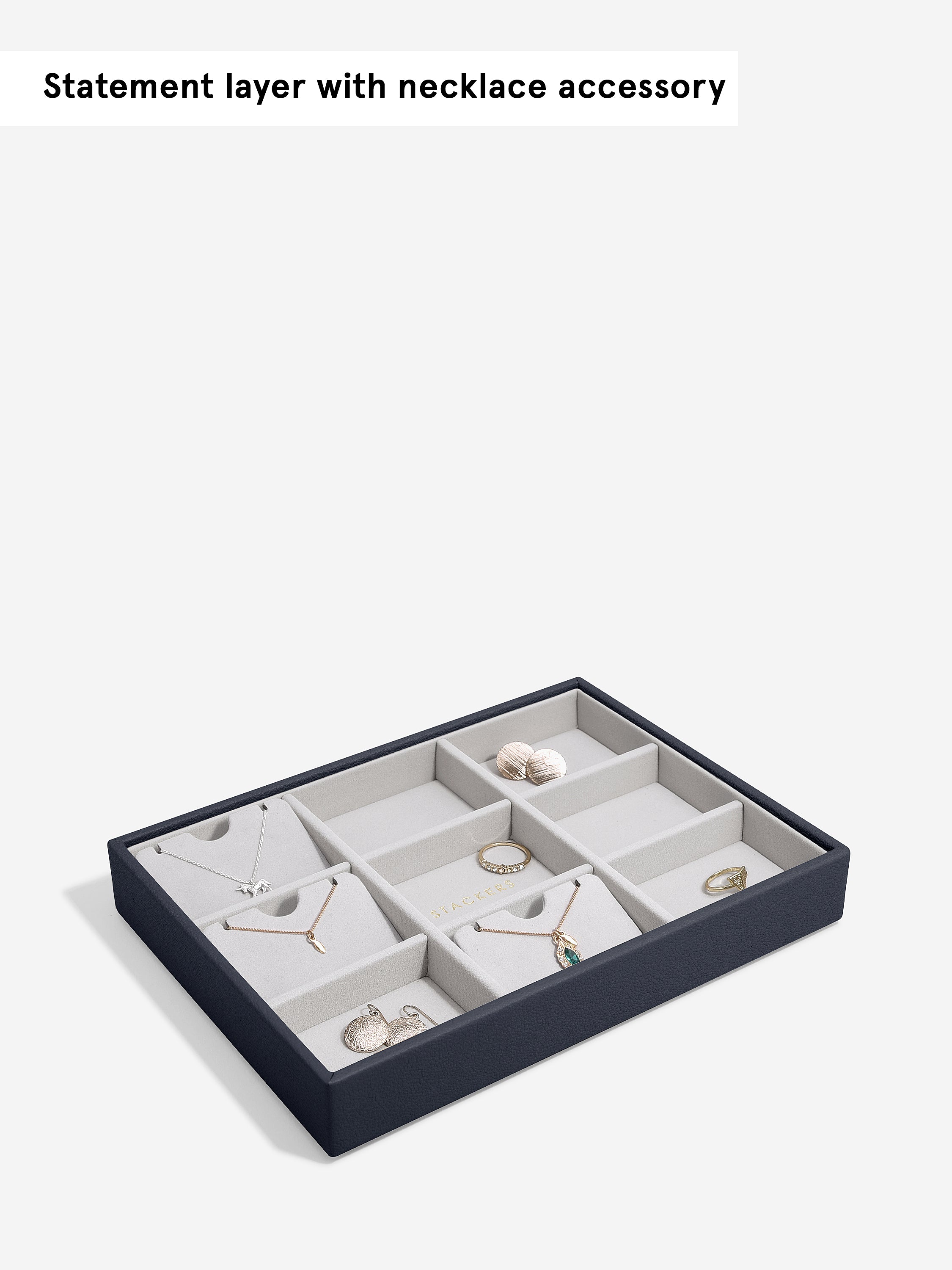 Stackers Compartiment Standard pour boîte à bijoux classique bleu marine