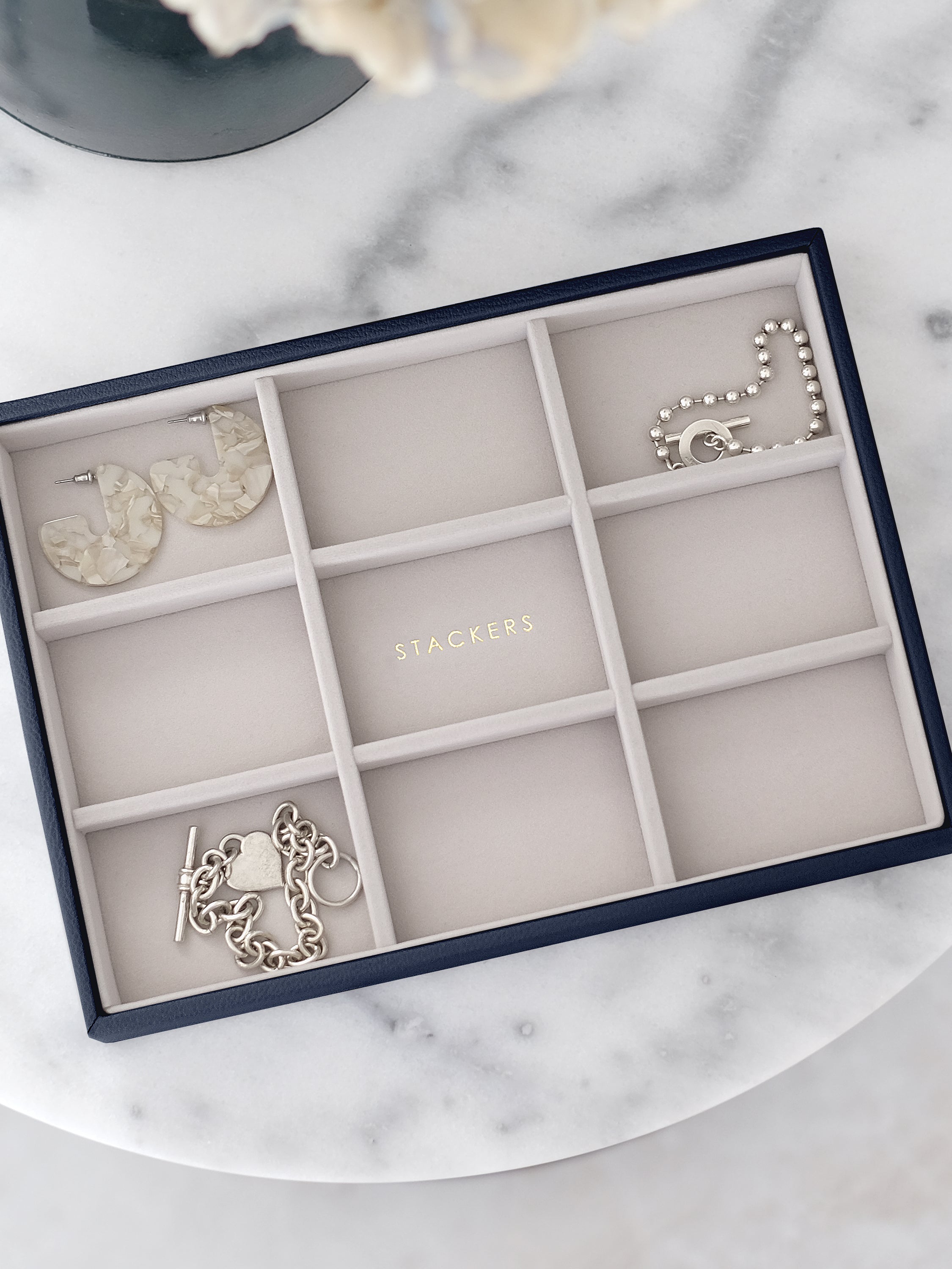 Stackers Compartiment Standard pour boîte à bijoux classique bleu marine