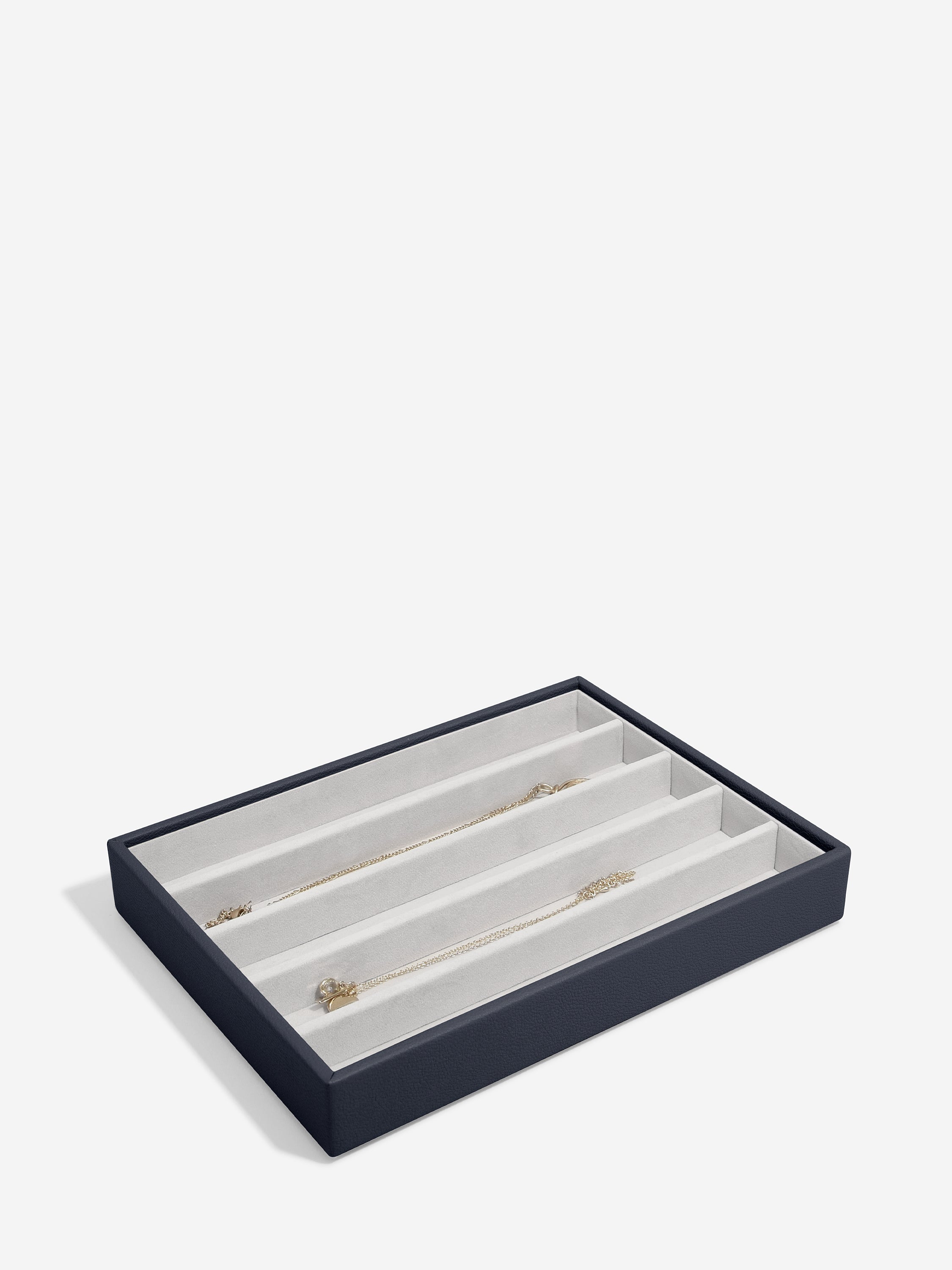 Stackers Compartiment pour Colliers pour Boîte à Bijoux Classique Bleu Marine