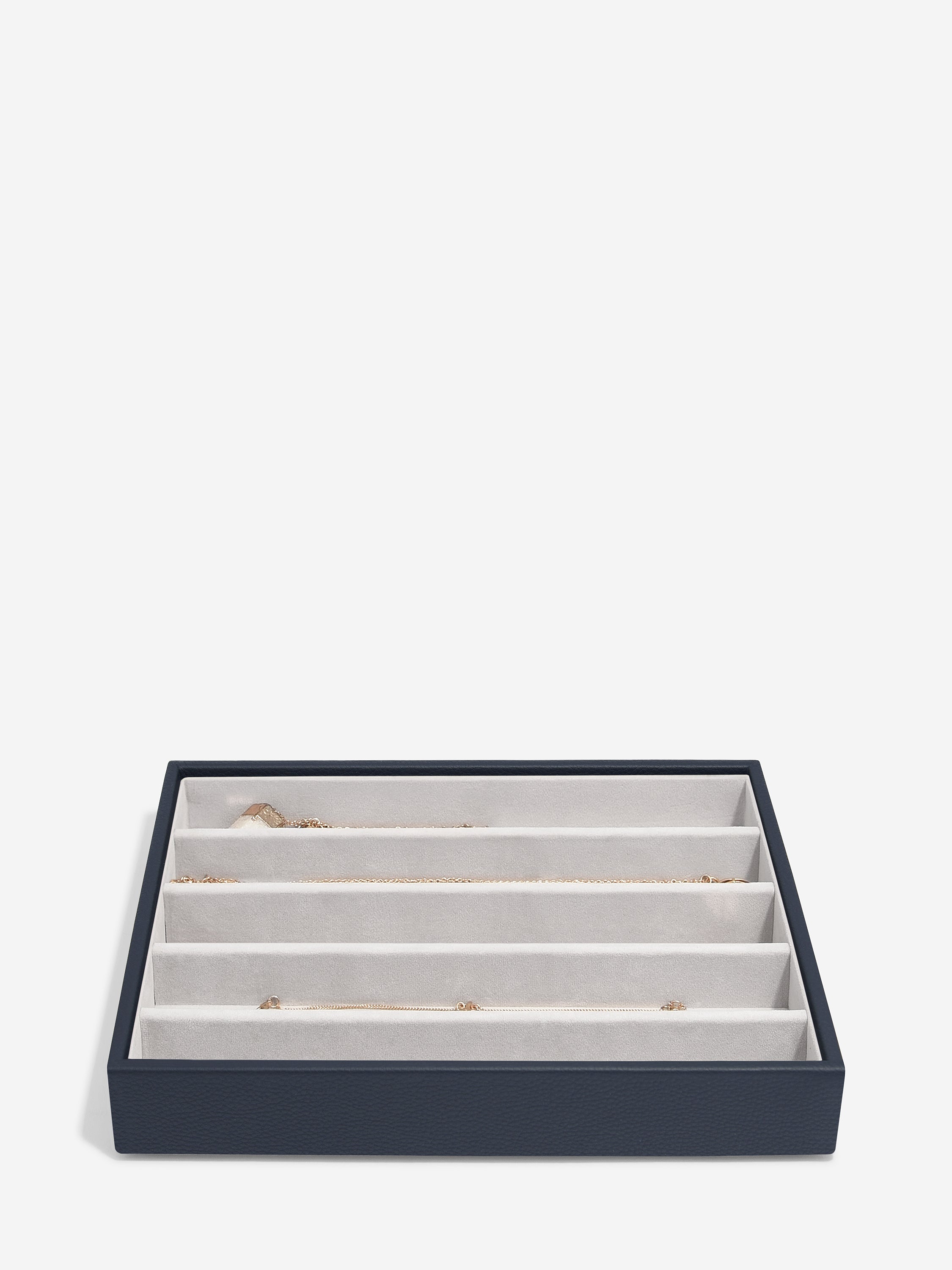 Stackers Compartiment pour Colliers pour Boîte à Bijoux Classique Bleu Marine