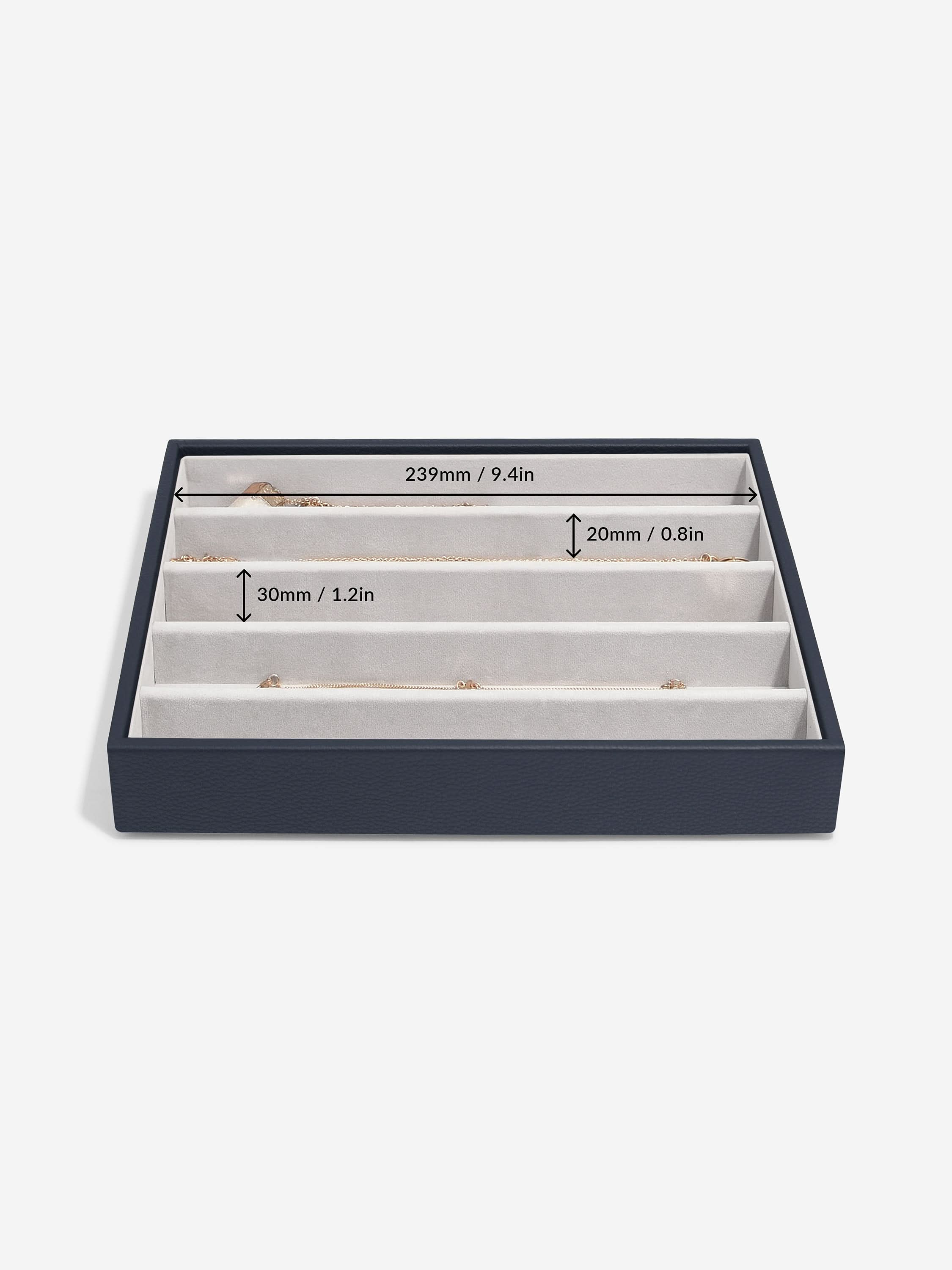 Stackers Halskettingenlaag voor Klassieke Juwelendoos Marineblauw - Mystackers