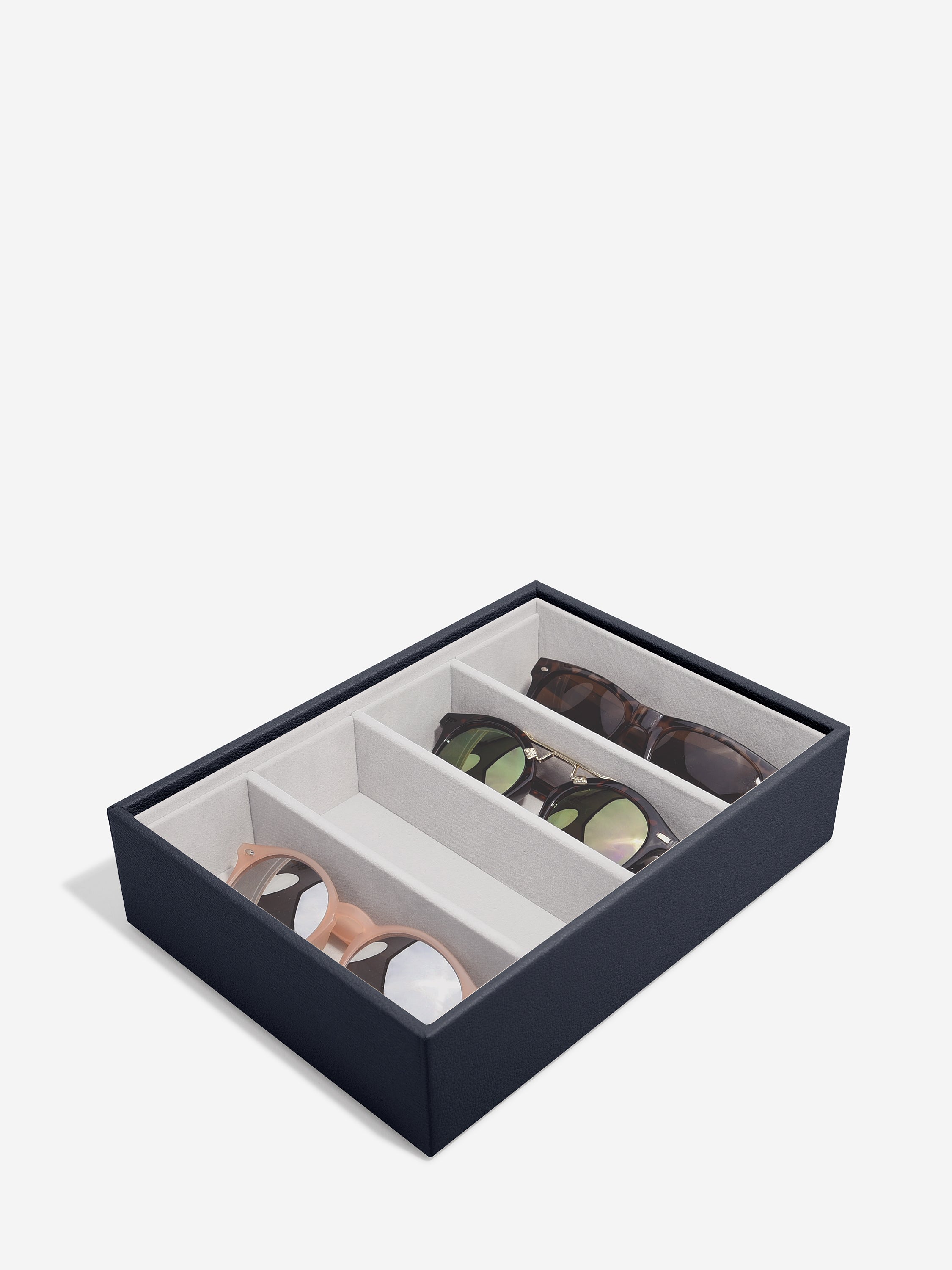 Stackers Compartiment Pour Lunettes et accessoires pour Boîte à bijoux classique Bleu Marine