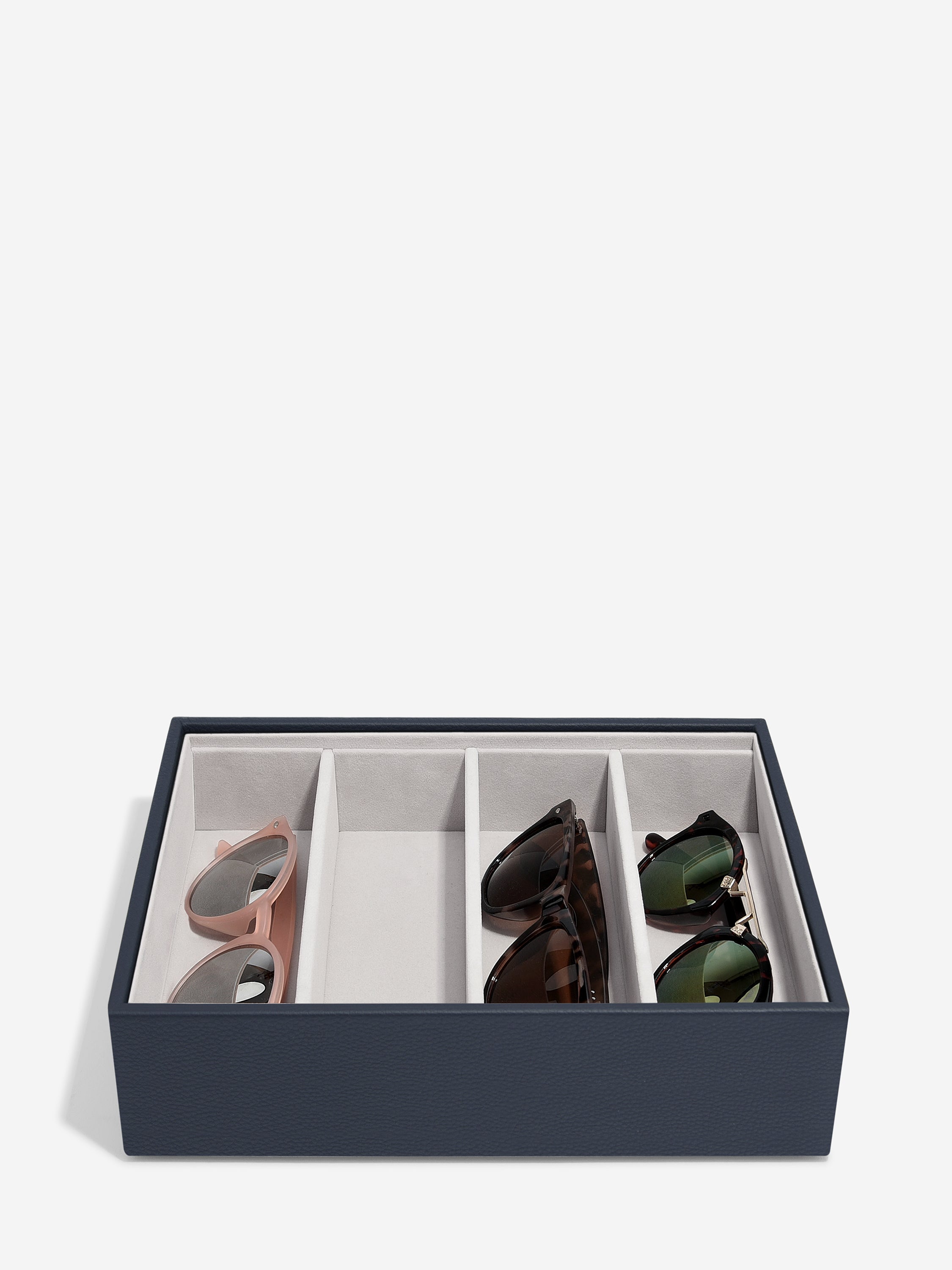 Stackers Compartiment Pour Lunettes et accessoires pour Boîte à bijoux classique Bleu Marine