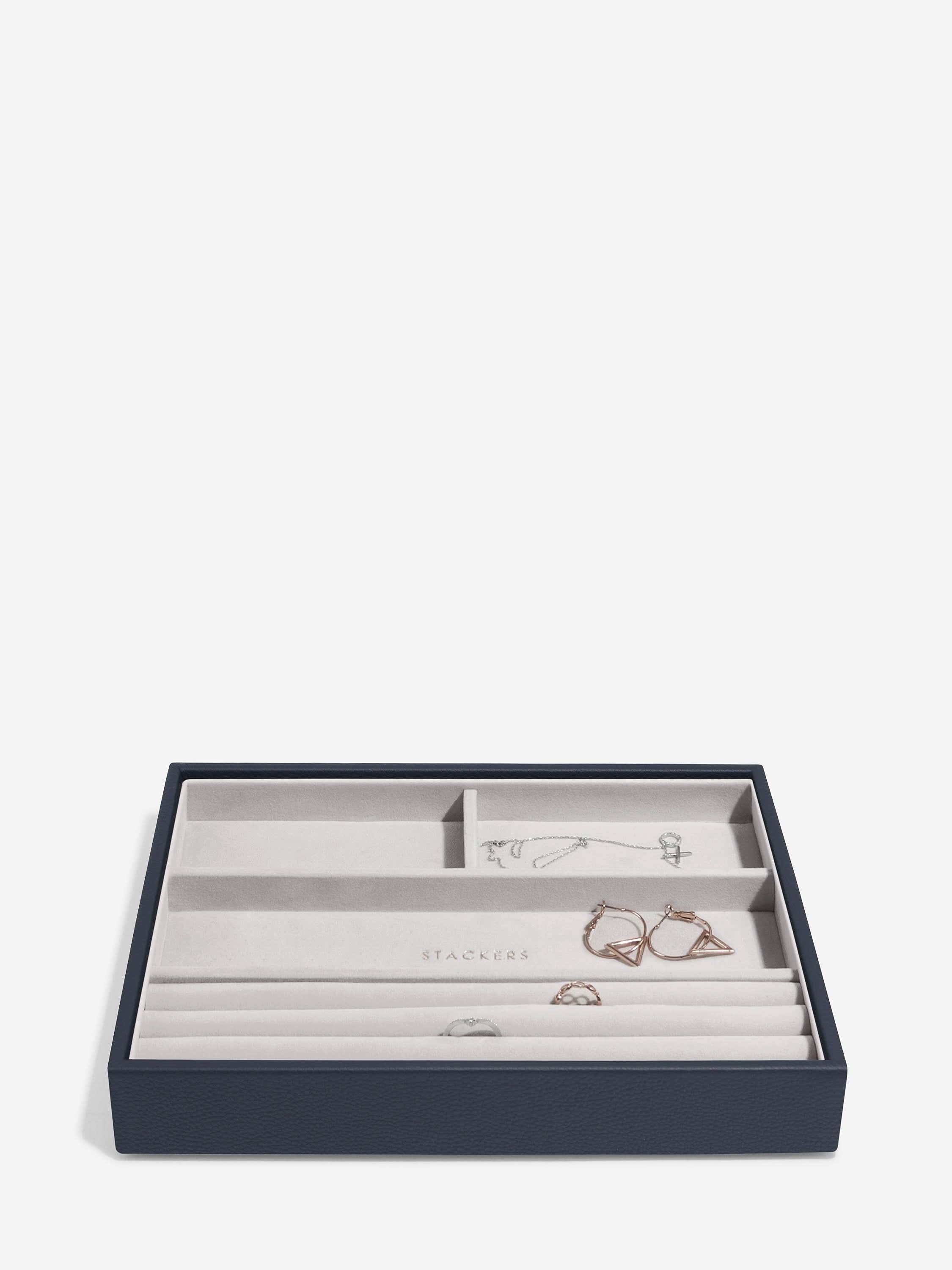 Stackers Klassieke Juwelendoos Set van 4 Marineblauw - Mystackers