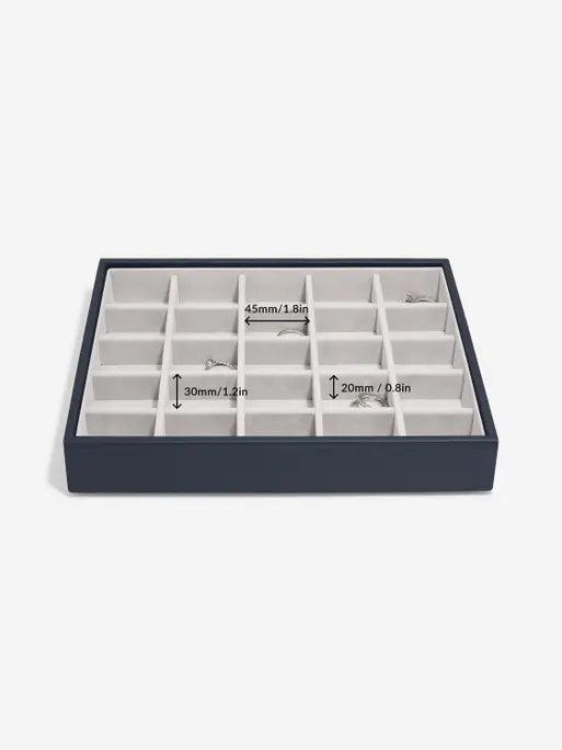 Stackers Classic Jewellery Box Set of 4 Navy Blue