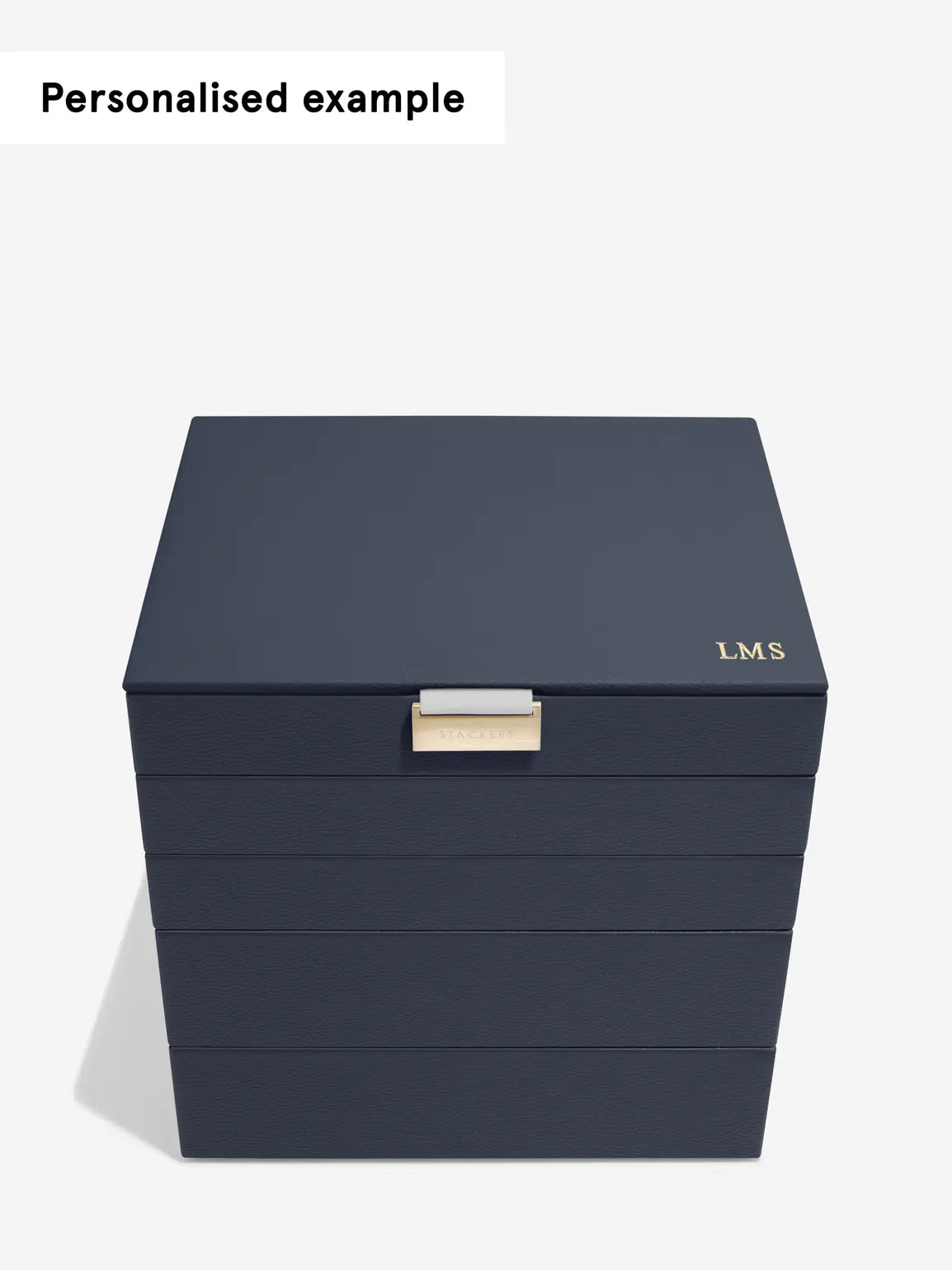 Stackers Classic Jewellery Box Set of 5 Navy Blue