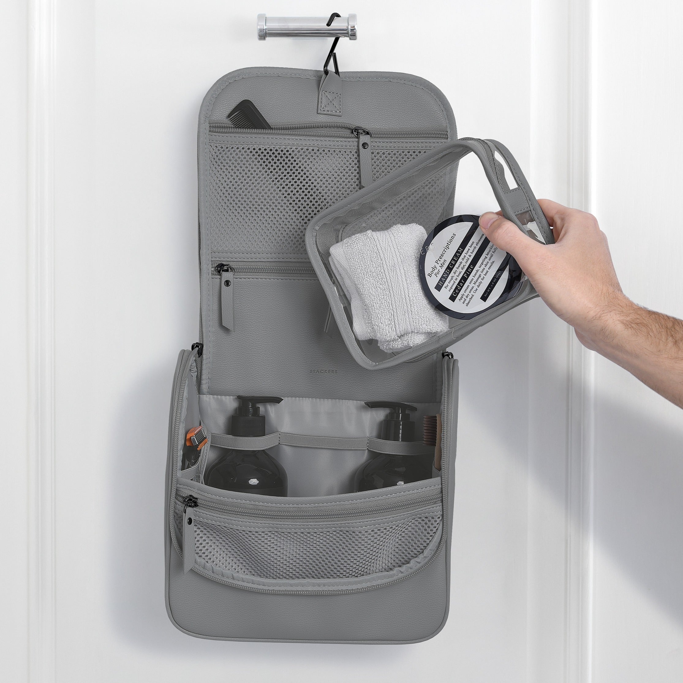 Stackers hangende Toilettas Donkergrijs