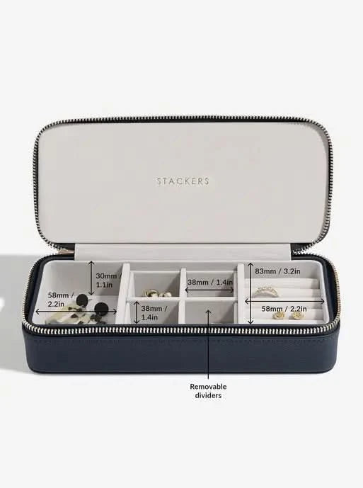 Stackers Large + Petite Travel Box Marineblauw - Mystackers