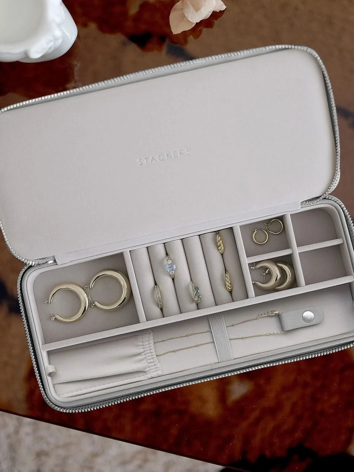 Stackers Langwerpige Reissieradendoos Grijs - Mystackers