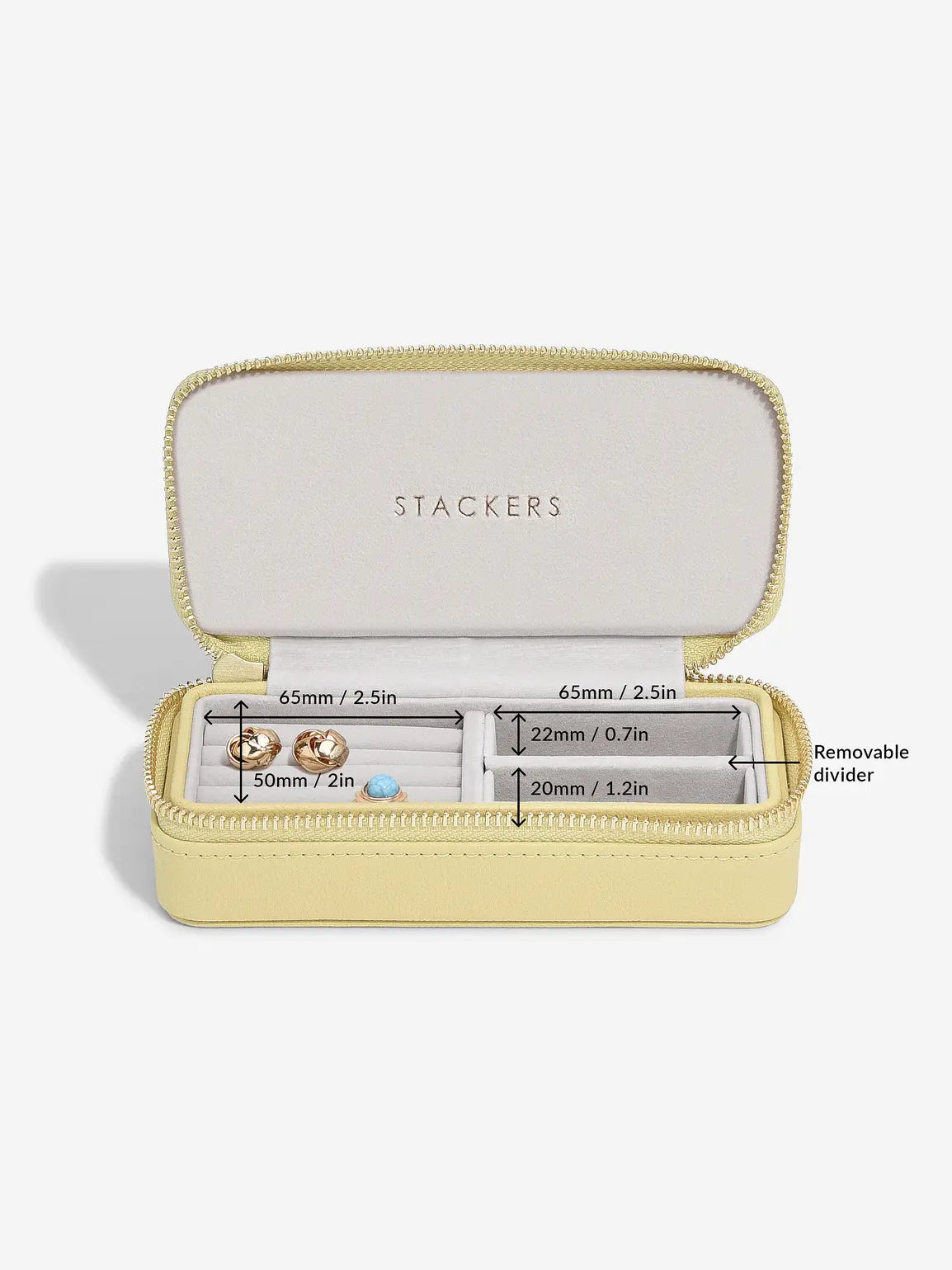Stackers Medium Travel box Geel