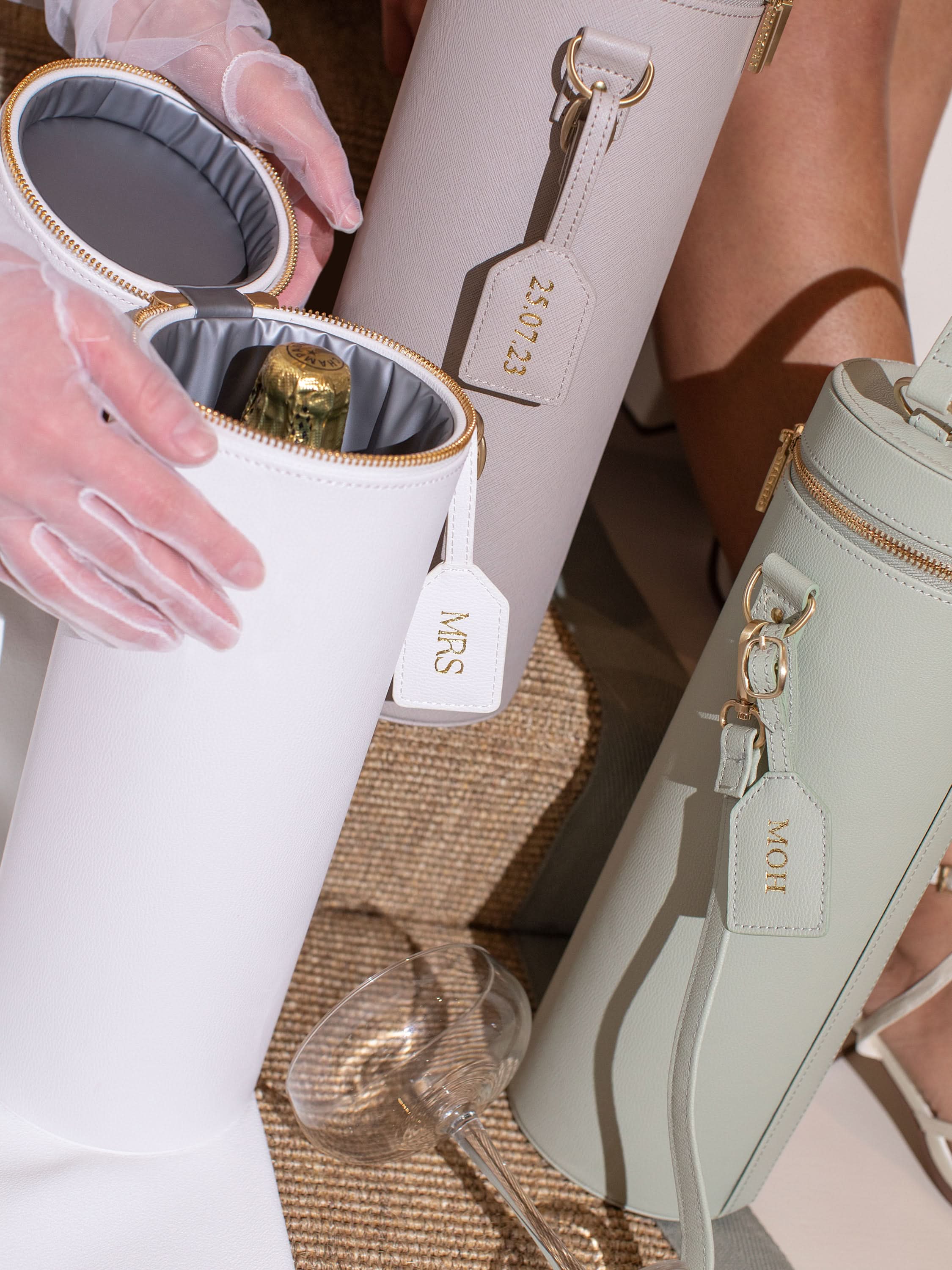 Stackers Sac à Champagne Vert Sauge