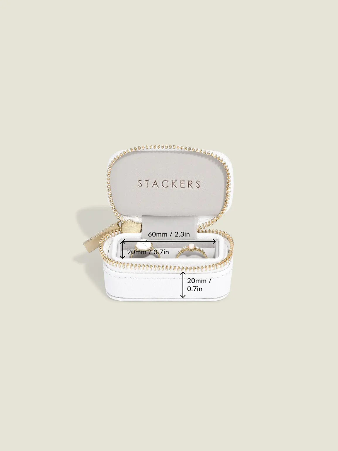 Stackers Petite Ringdoosje Wit