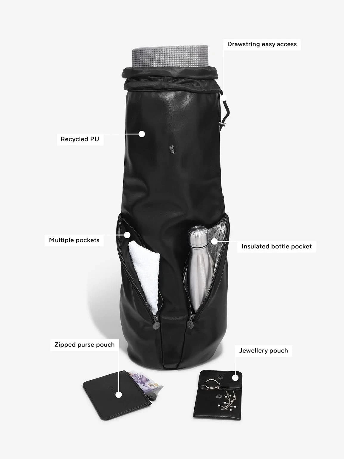 Stackers Yoga Bag Zwart - Mystackers