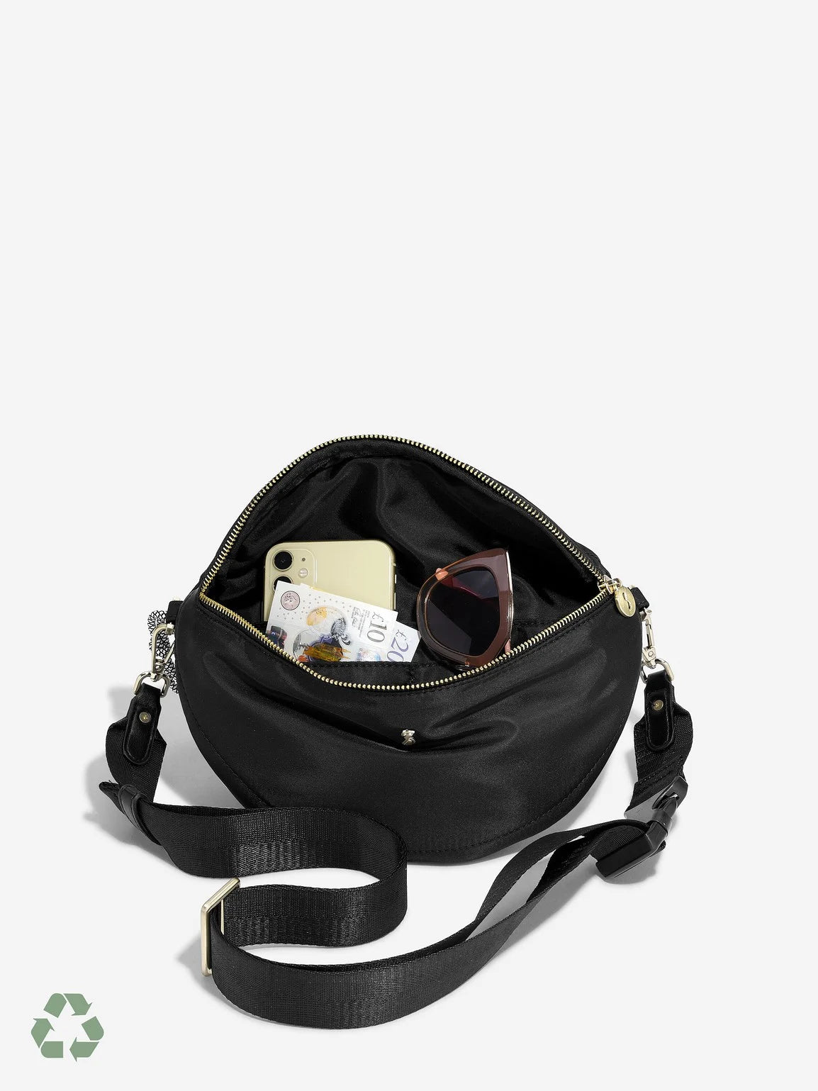 Stackers Heuptas van Gerecycled Nylon Zwart